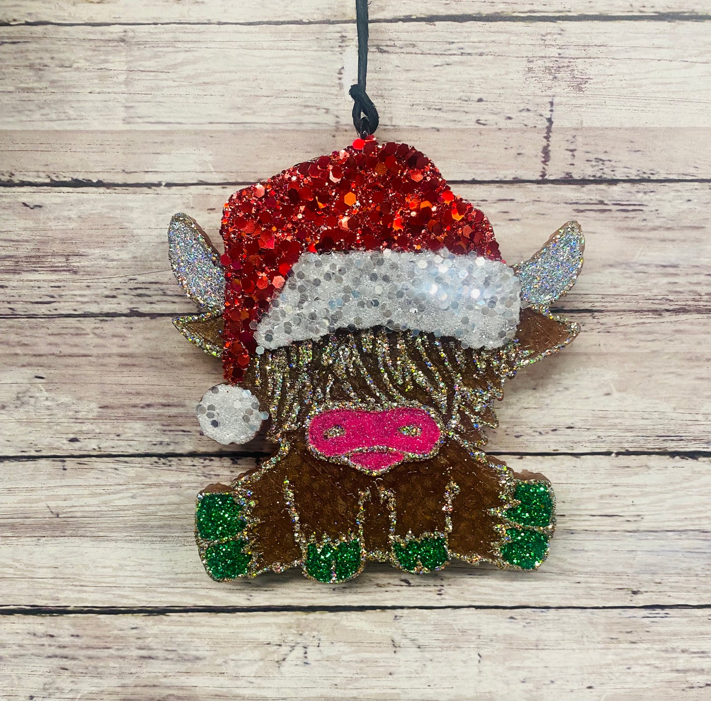Highland with Santa Hat