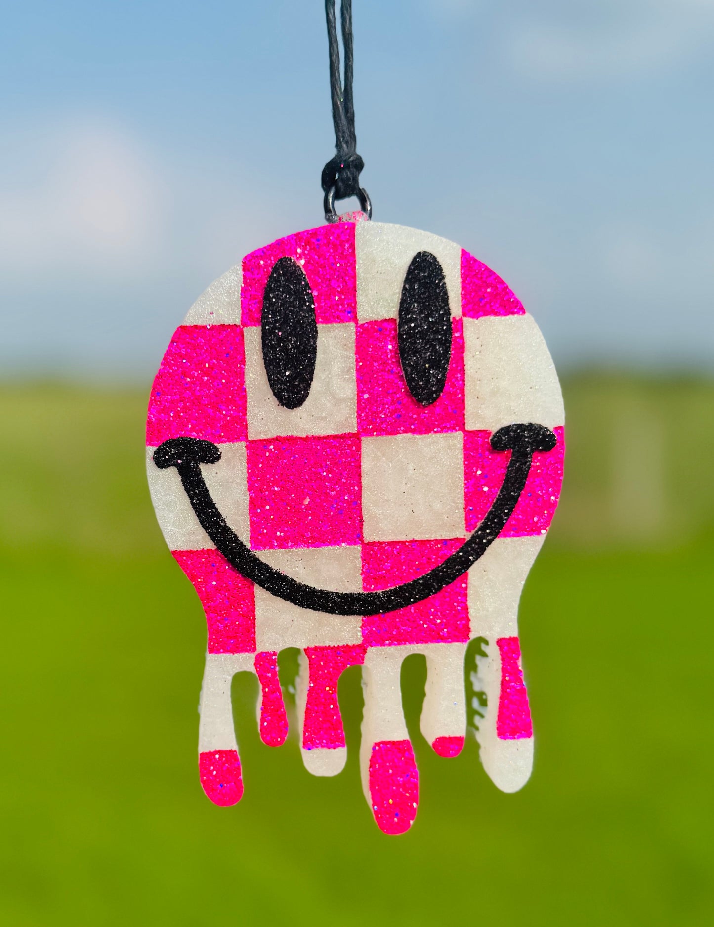 Checkered Drip Smiling Face