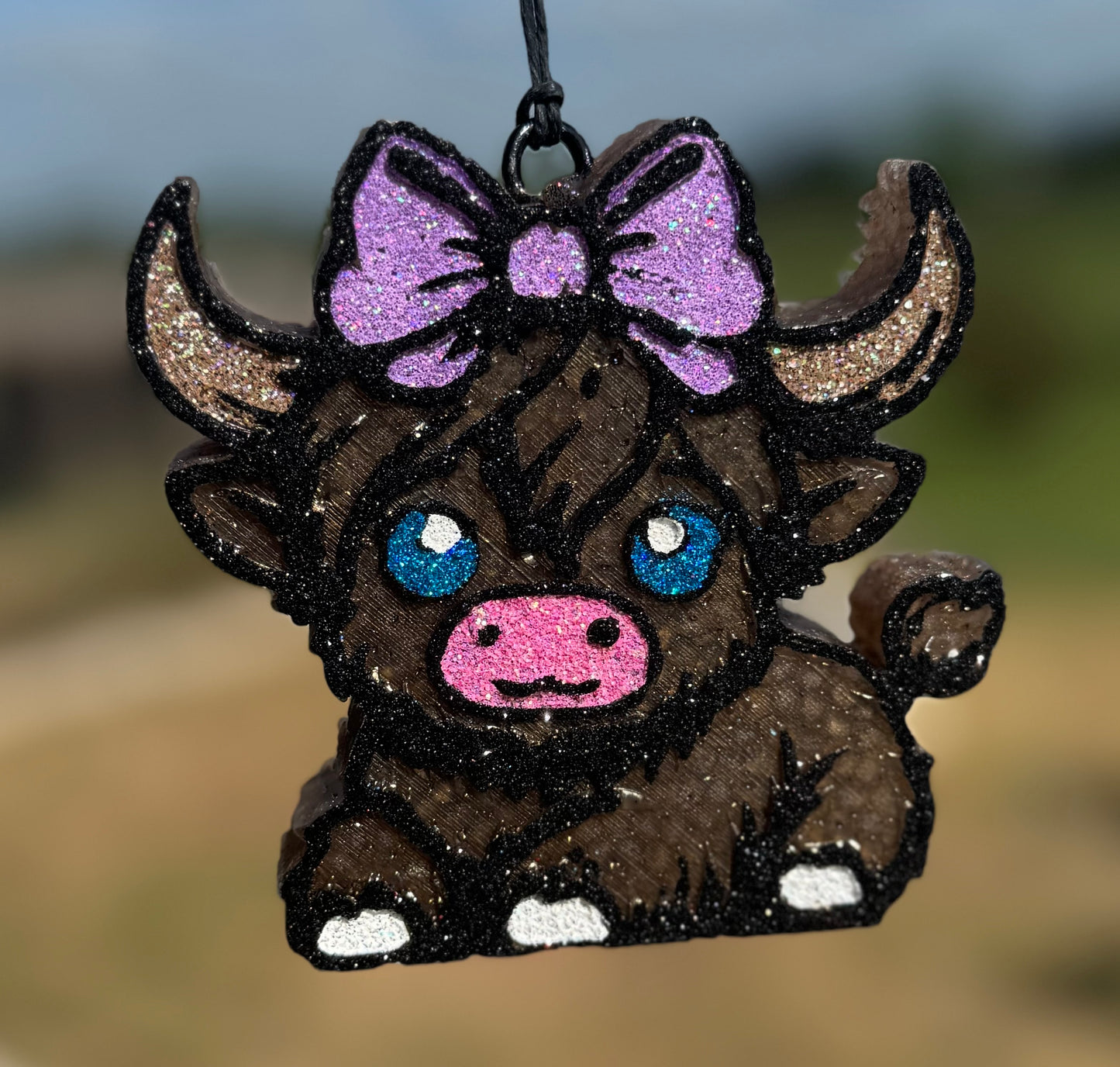 Baby Highland Calf with Bow