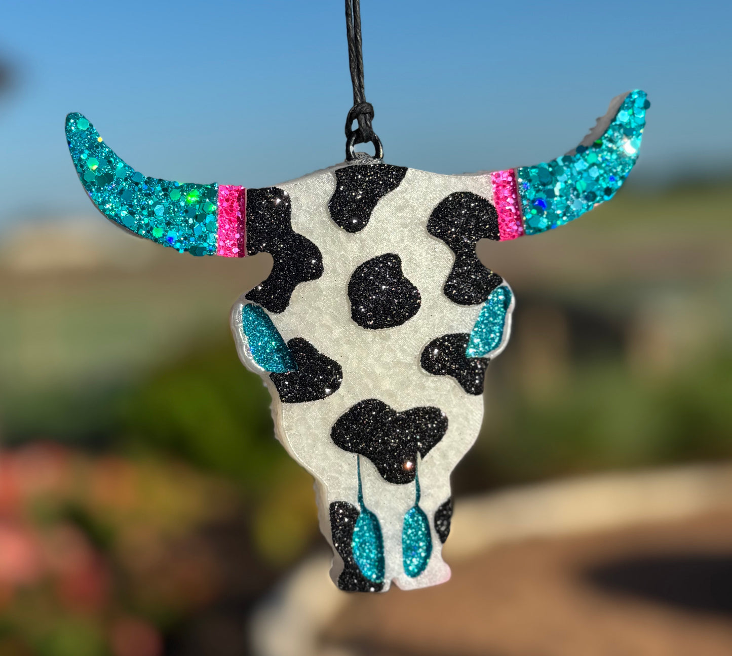 Aztec Bull (large) with Cow Print