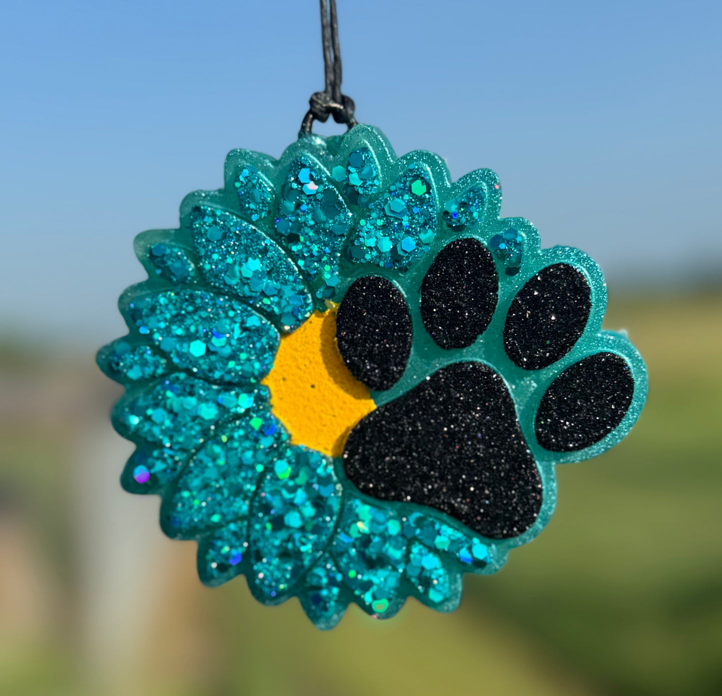 Sunflower with Dog Paw