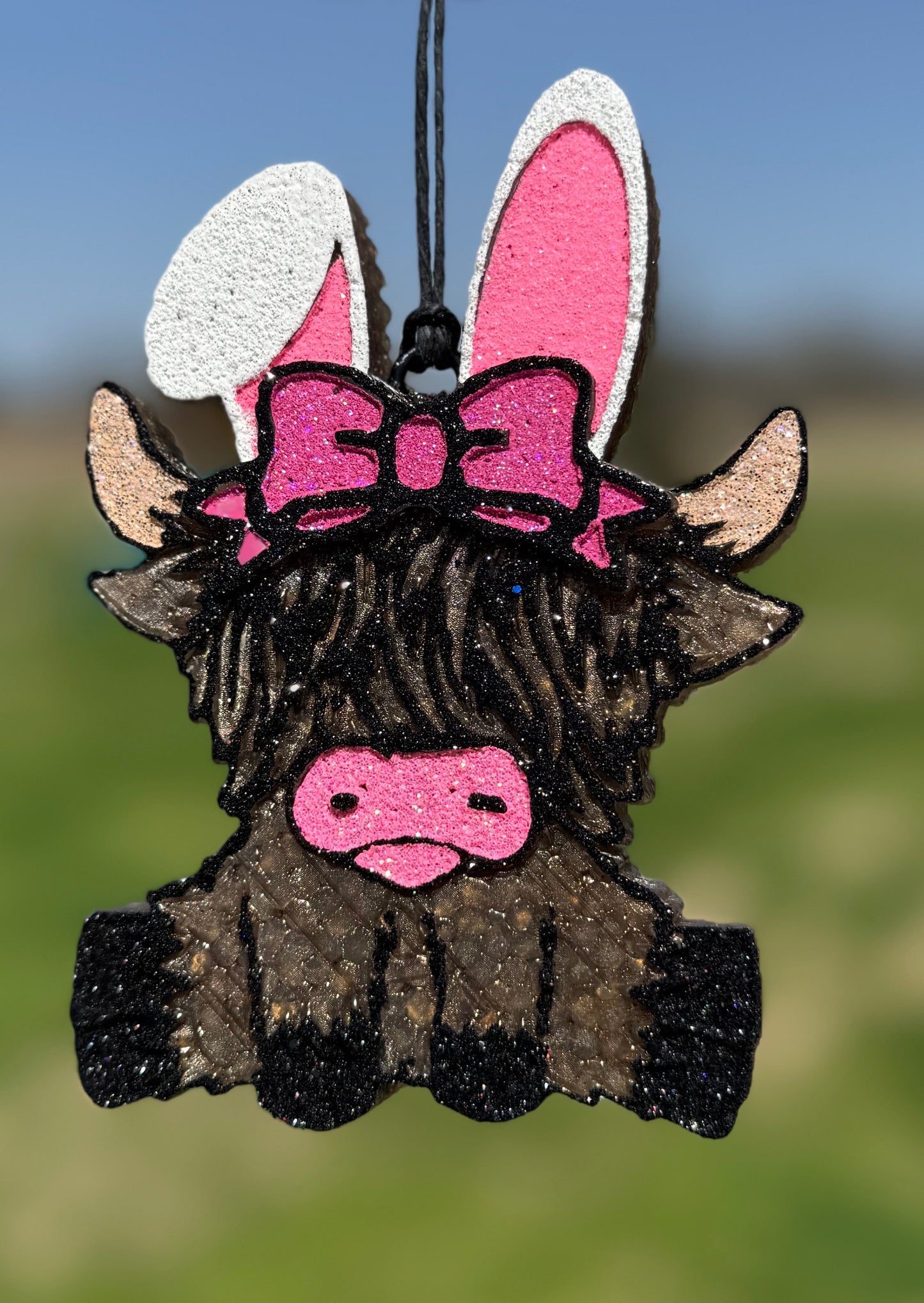 Easter Bunny Highland Cow