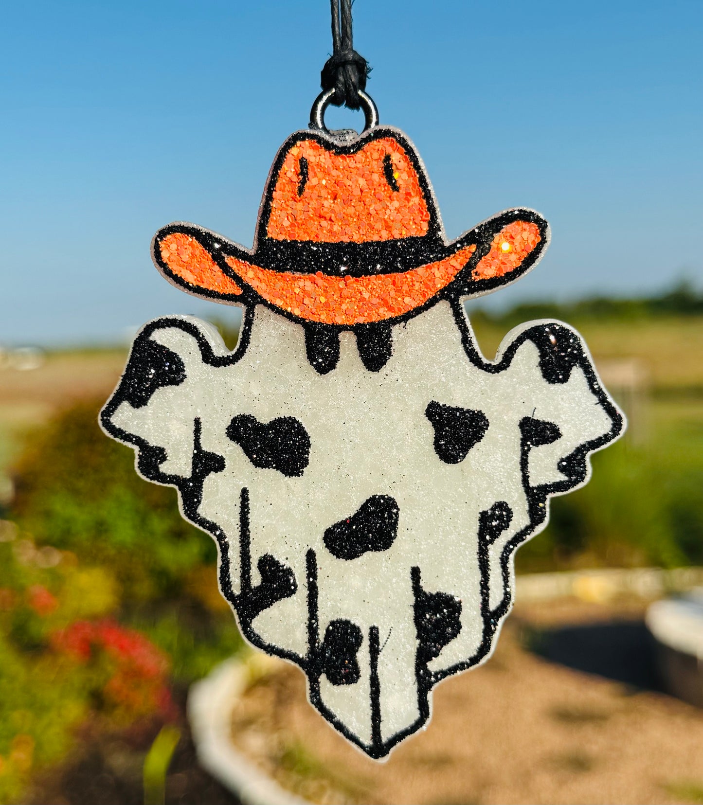 Ghost with Cow print and Cowboy Hat-Option 2