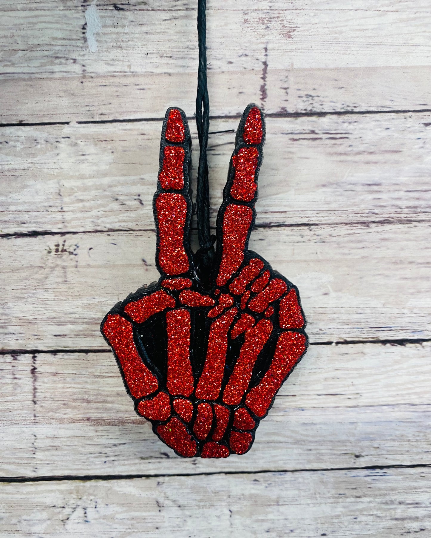 Skeleton Hand with Peace Sign