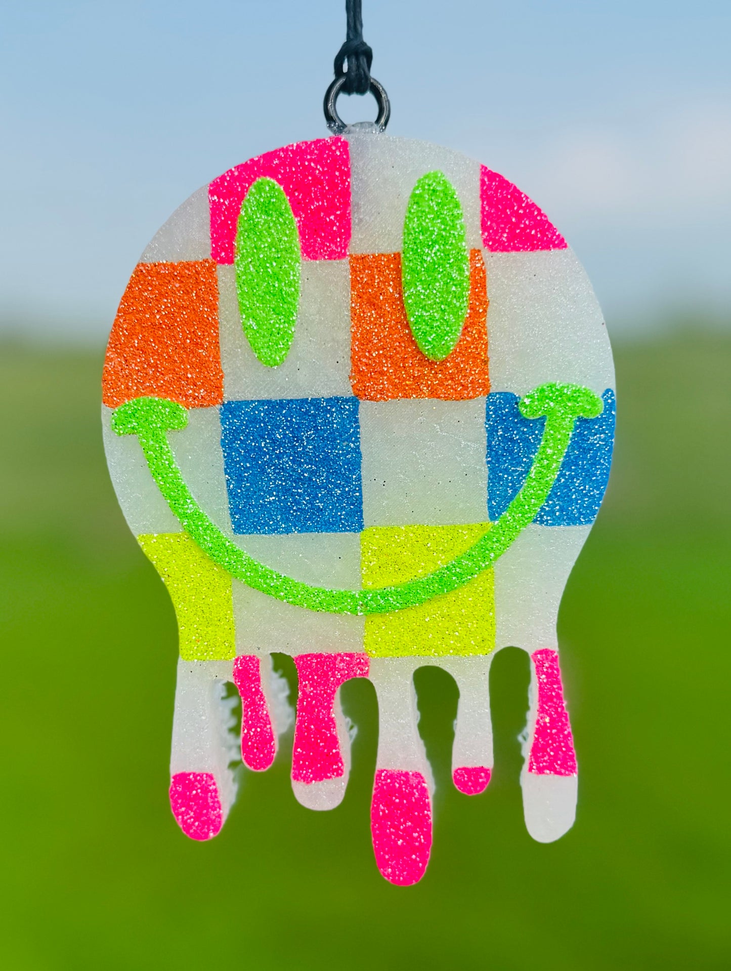 Checkered Drip Smiling Face