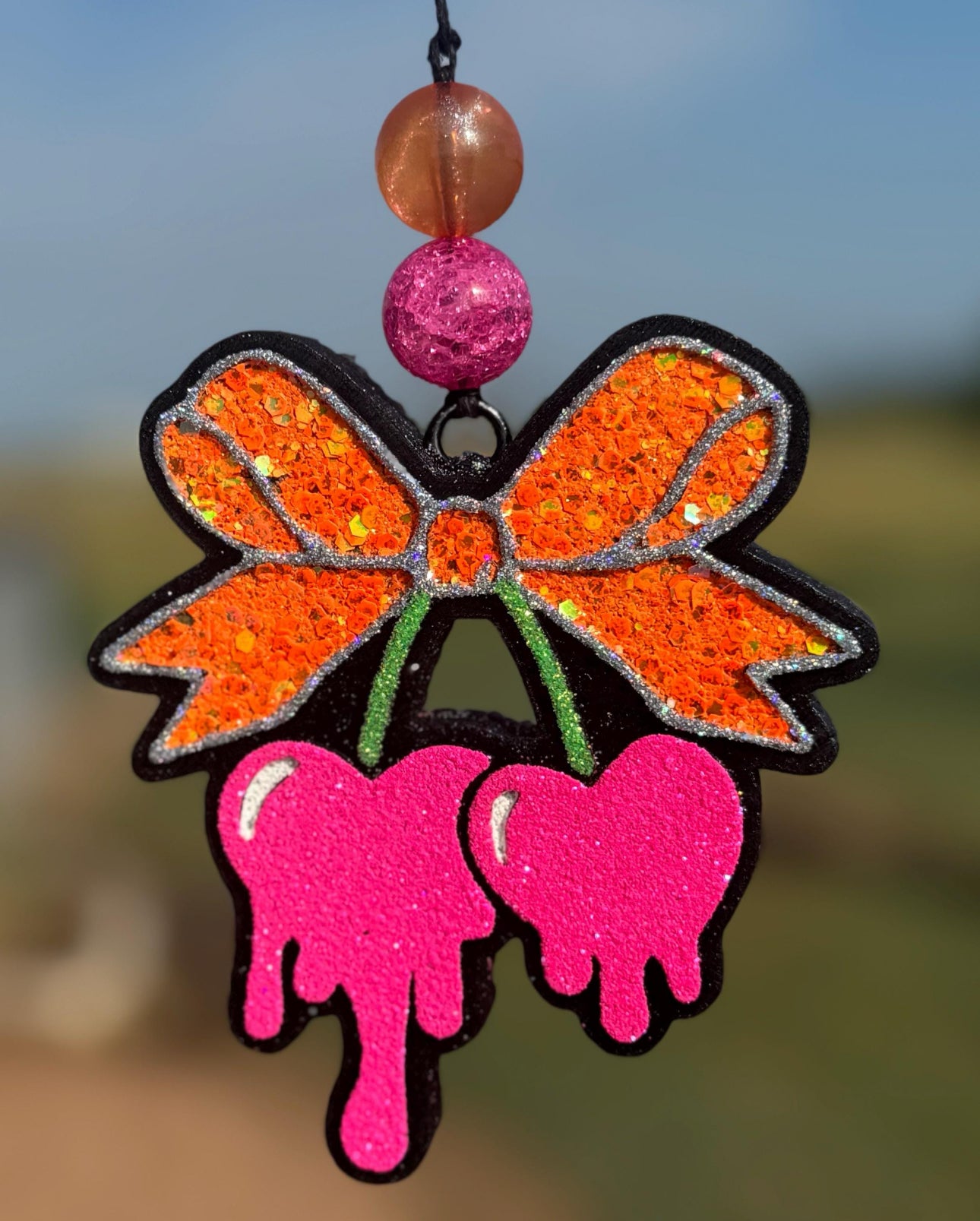 Drip Cherries with Bow