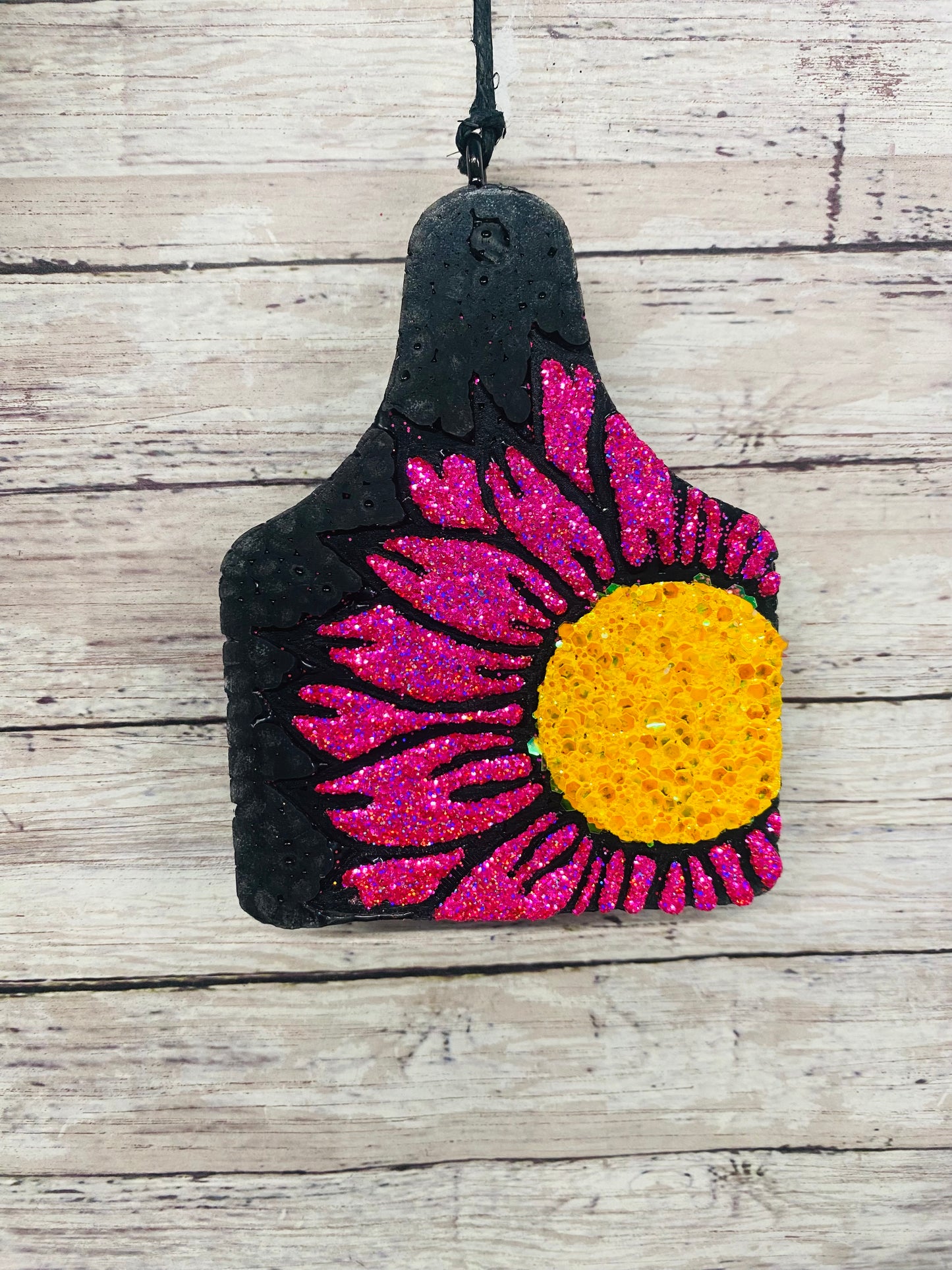 Cow Ear Tag- Sunflower