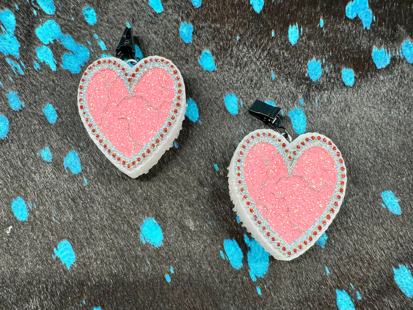 Crackle Western Heart Vent Clips- set of 2