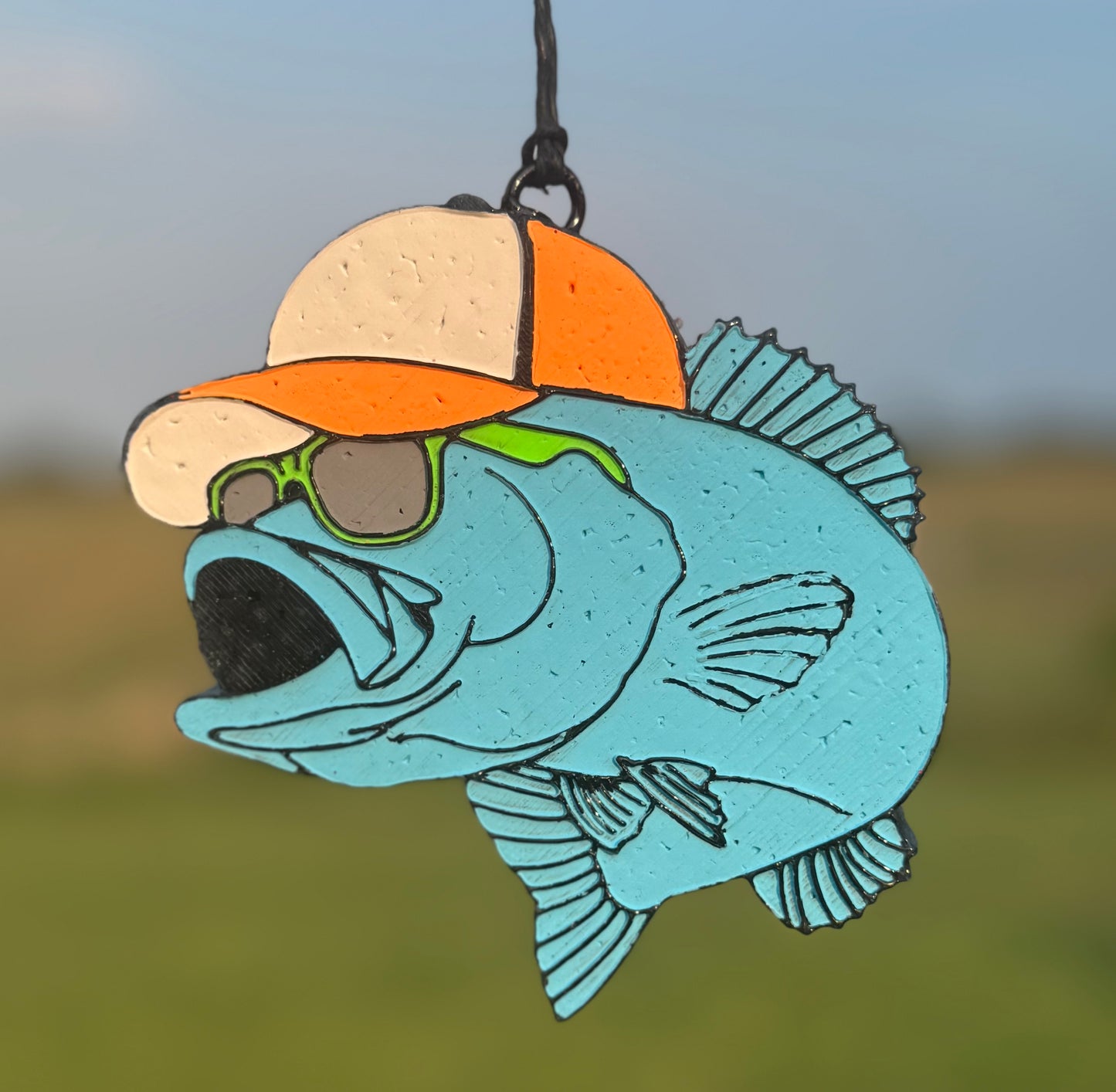 Bass fish with Hat