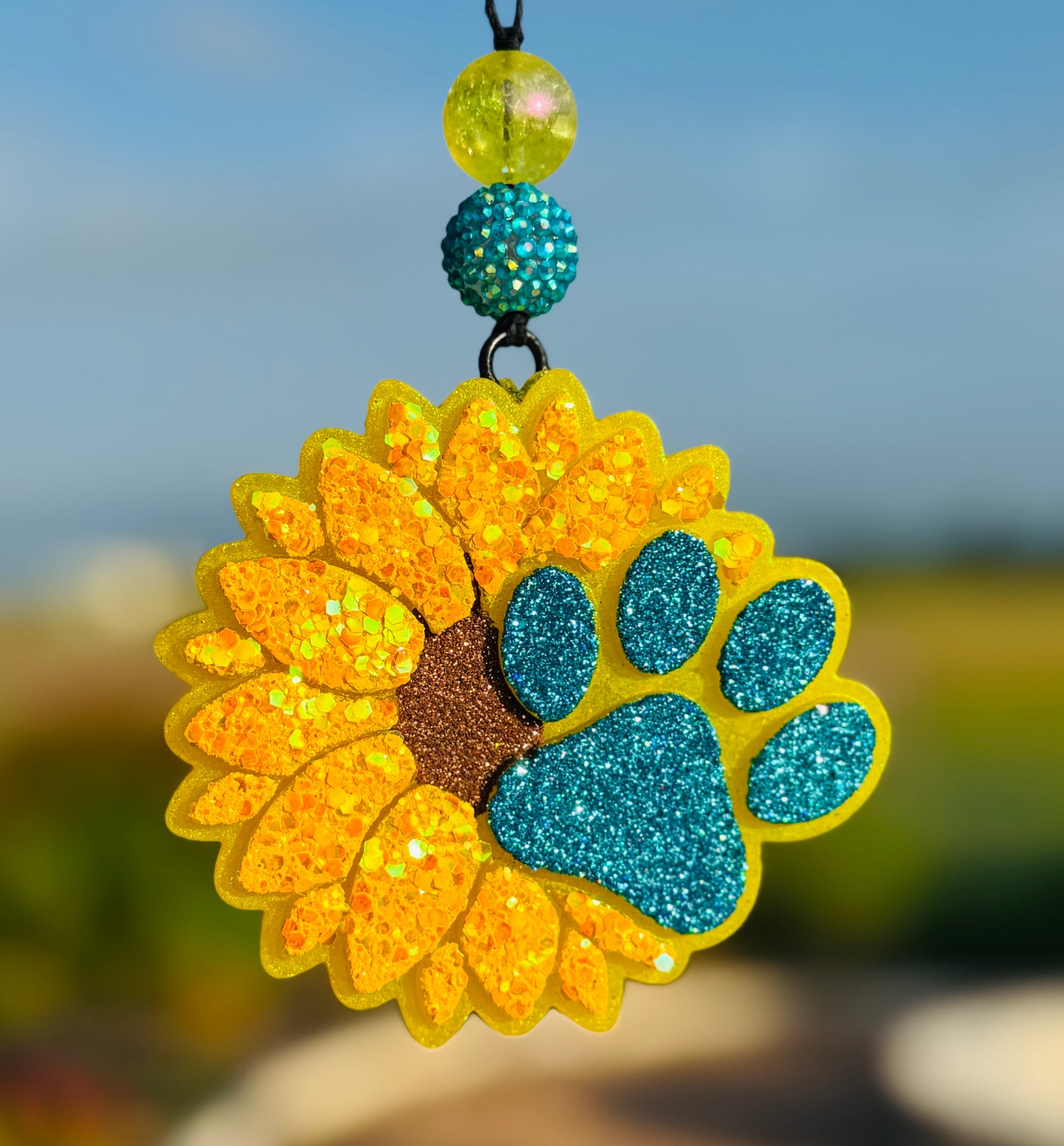 Sunflower with Dog Paw