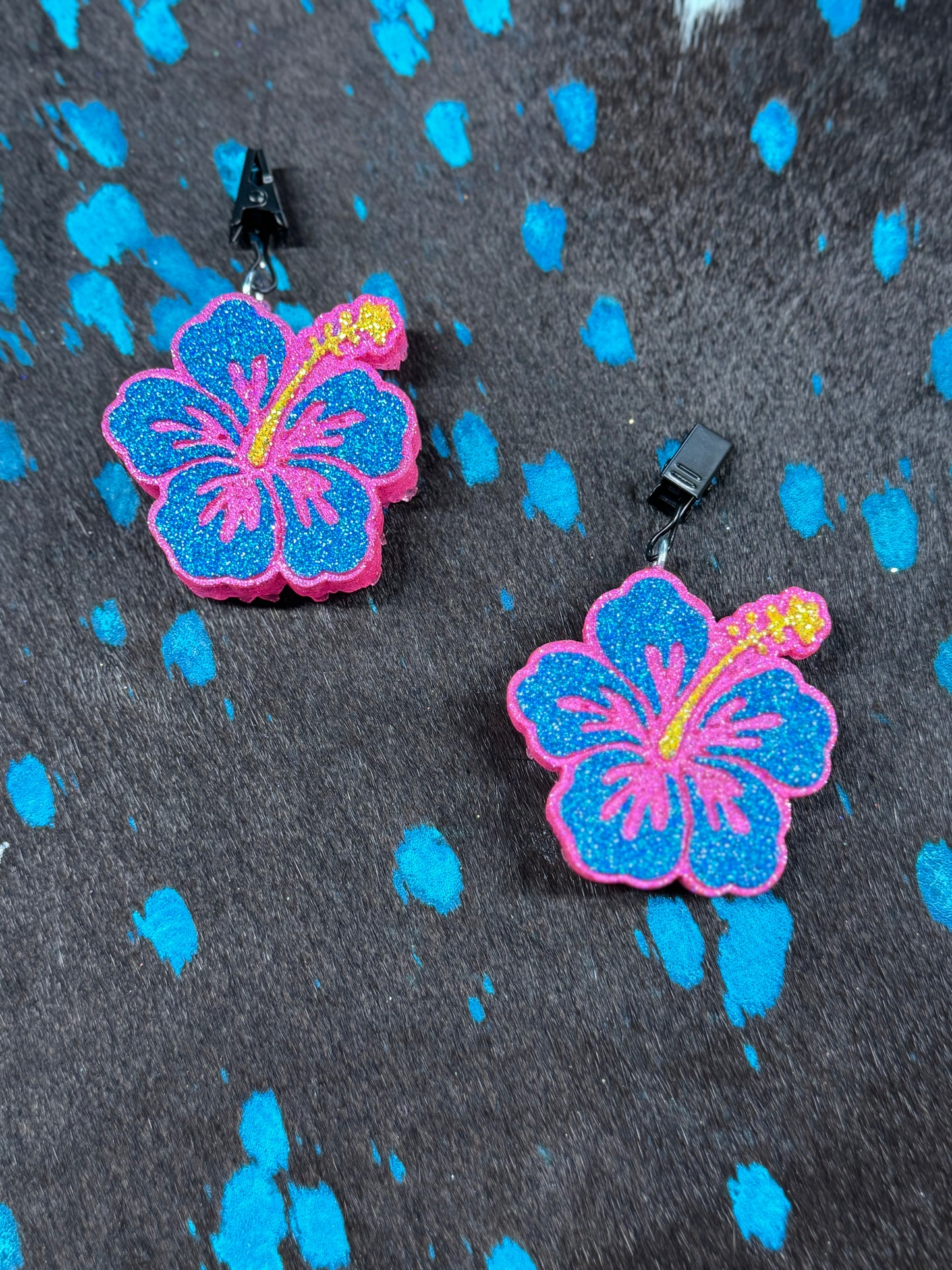 Hibiscus Flower Vent Clips-2 clips