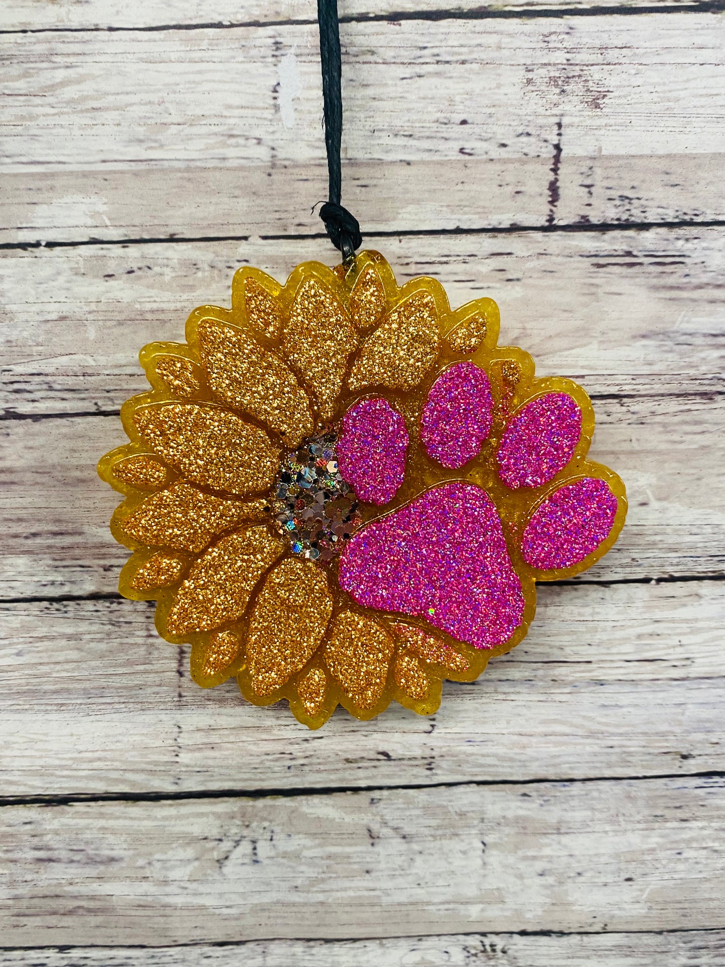 Sunflower with Dog Paw