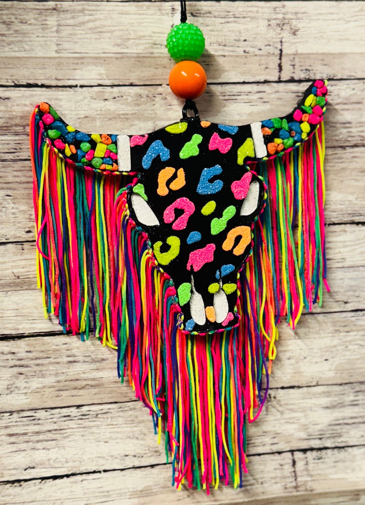 Aztec Bull (Large) with Cheetah Print
