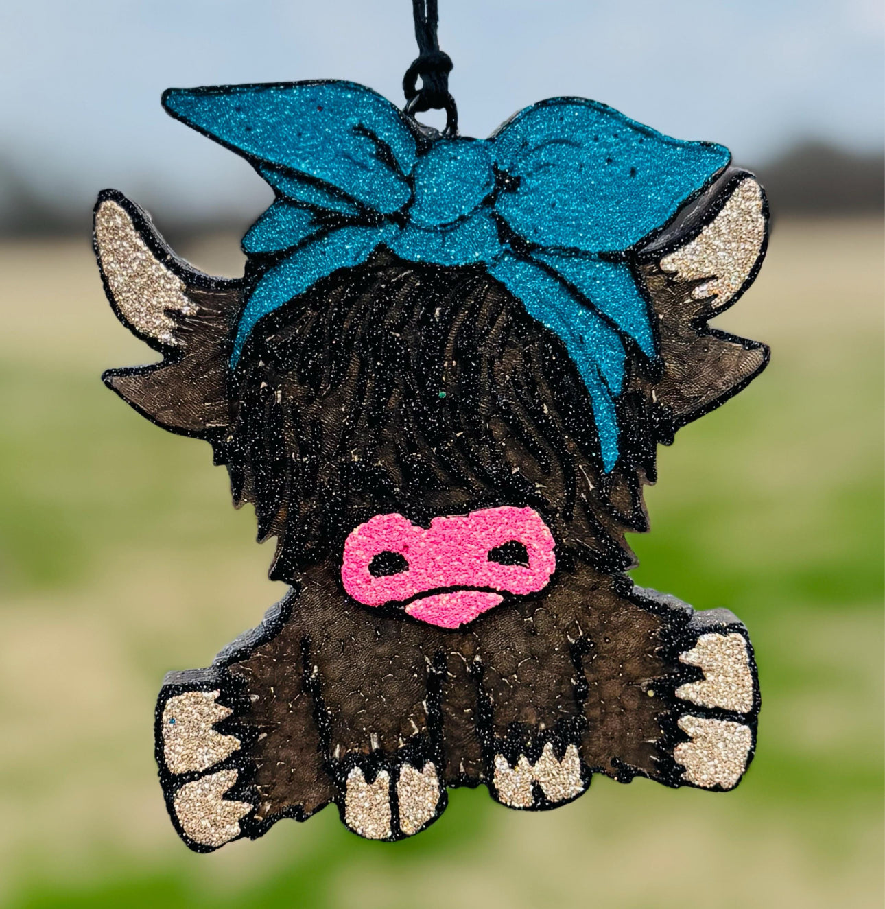 Highland Cow with Bow- Option 2