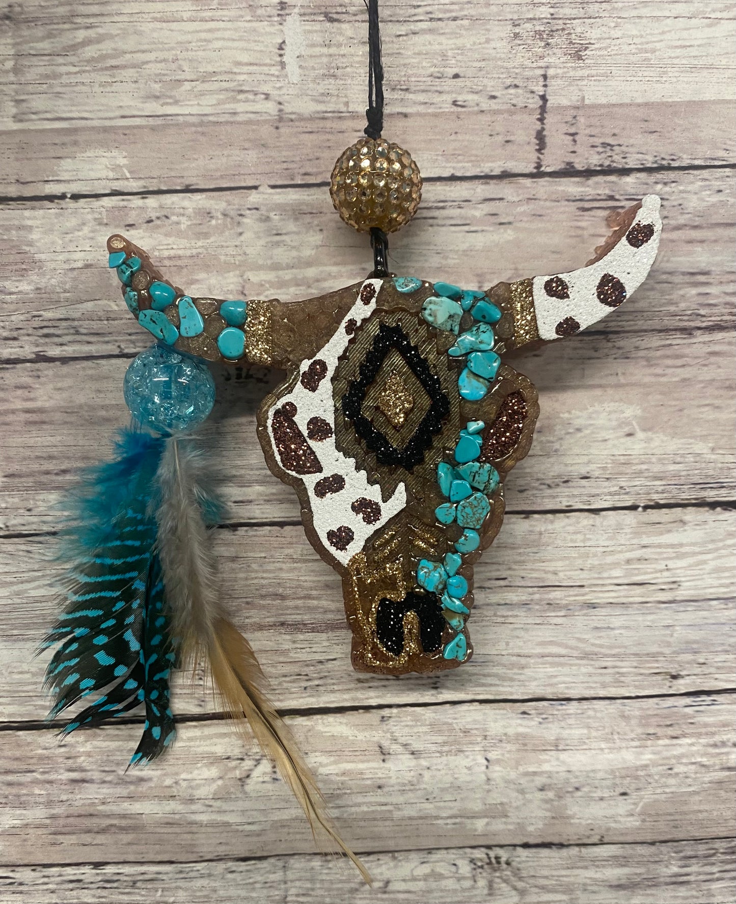 Aztec Bull Skull- Medium Size