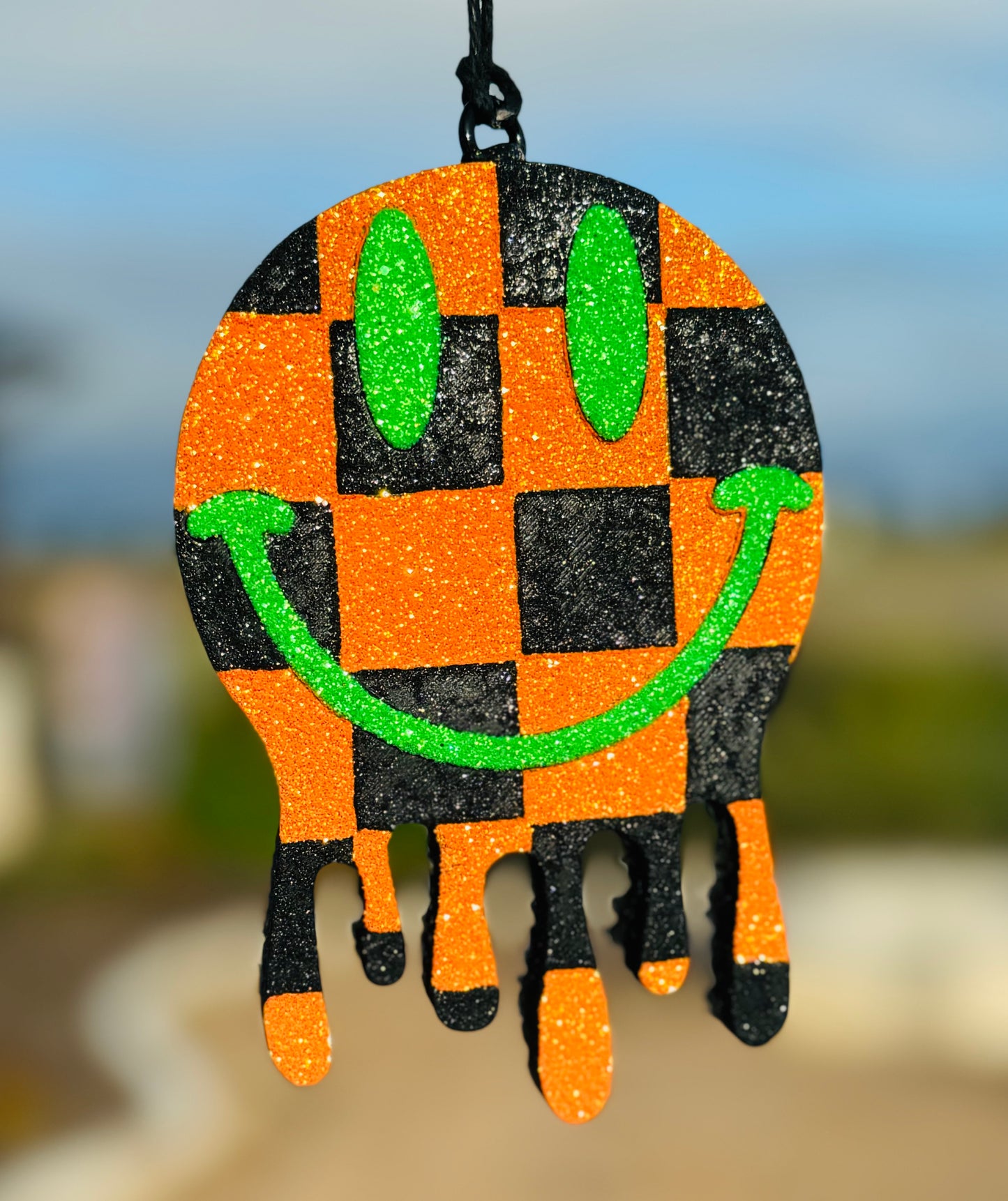 Checkered Drip Smiling Face