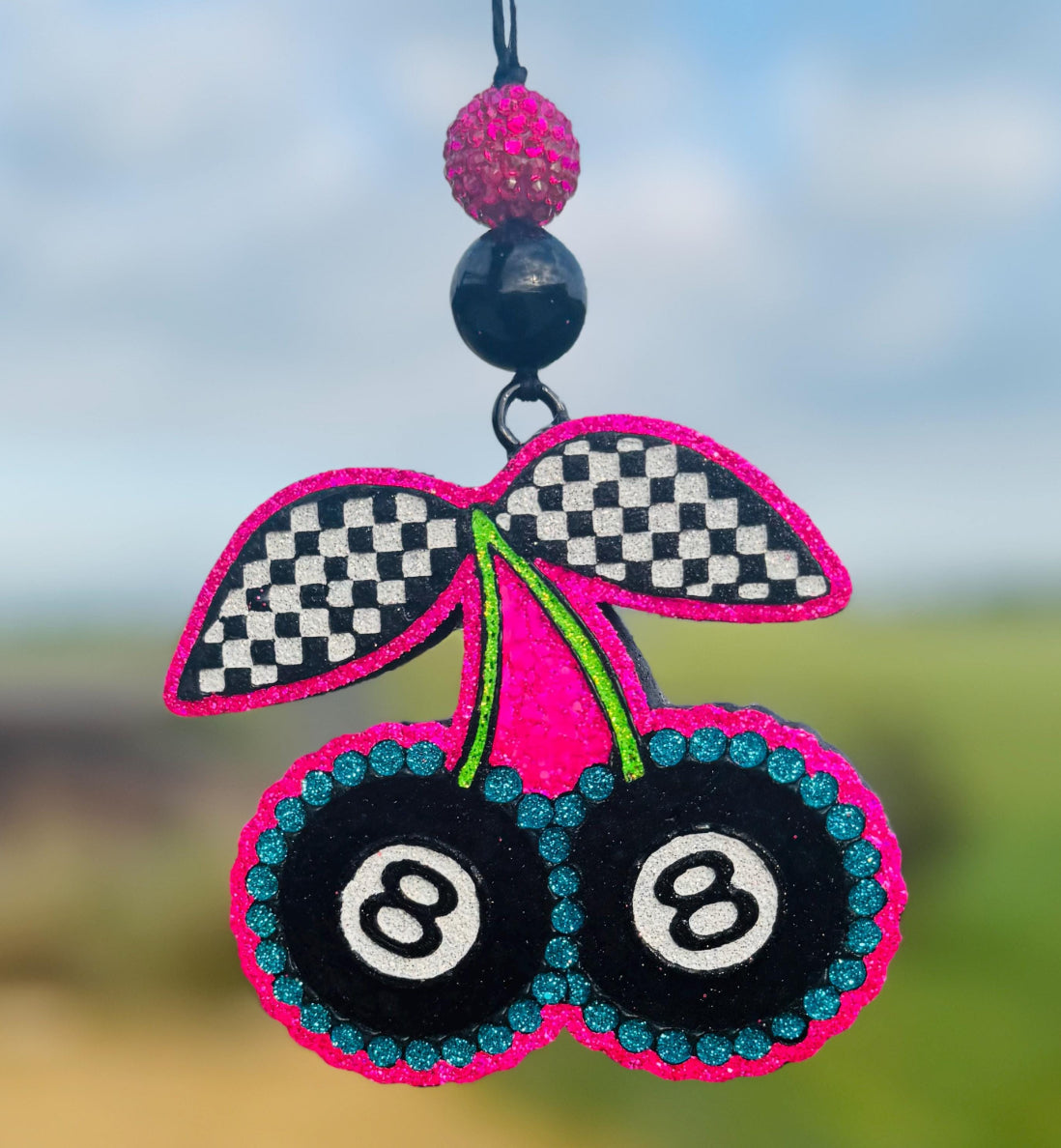 8 Ball Checkered Cherries