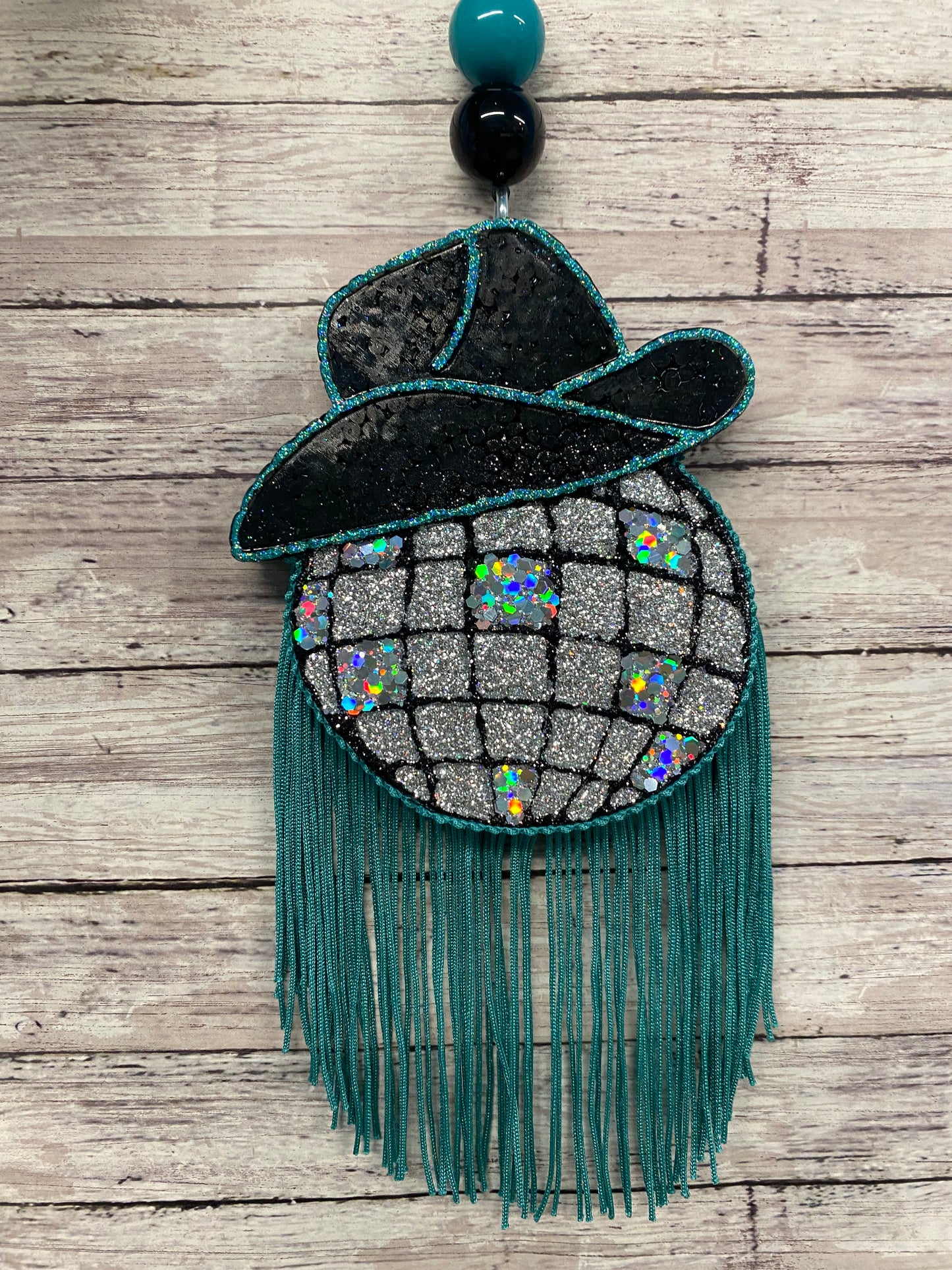 Disco Ball with Cowgirl Hat