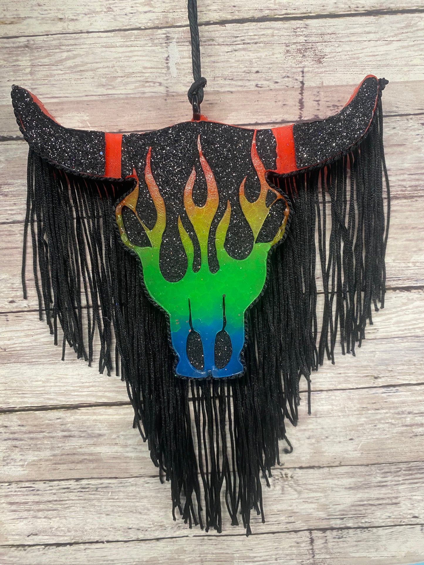 Aztec Bull (large) with Flames