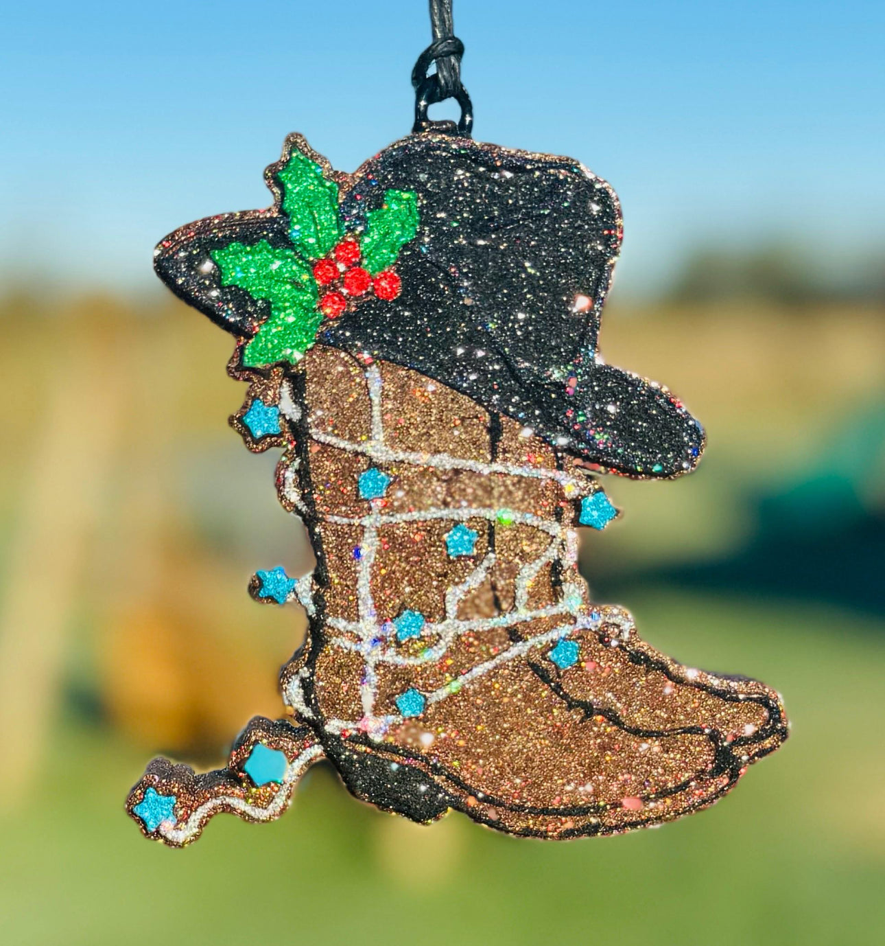 Christmas Cowboy Boots & Hat