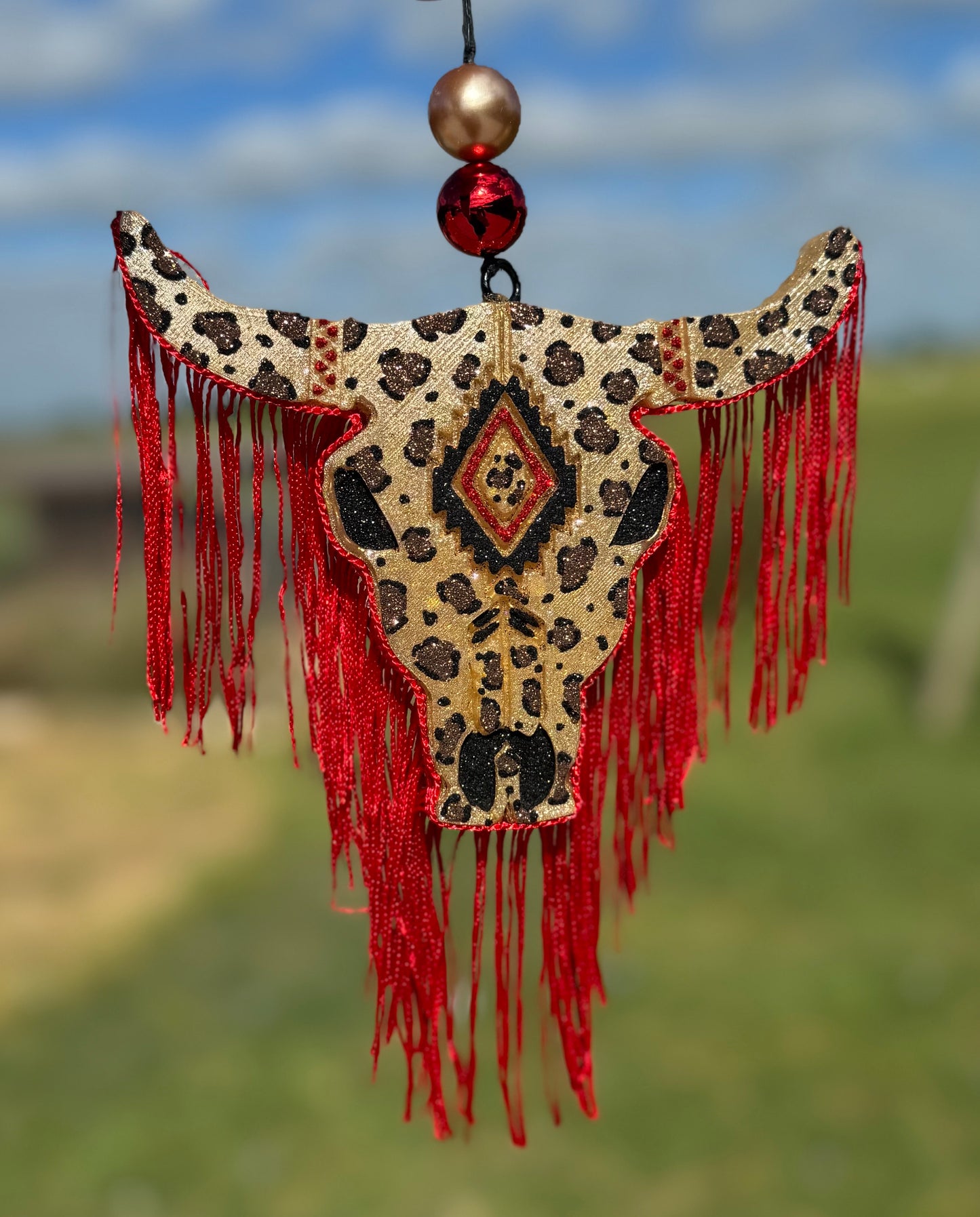Aztec Bull Skull-Large Size