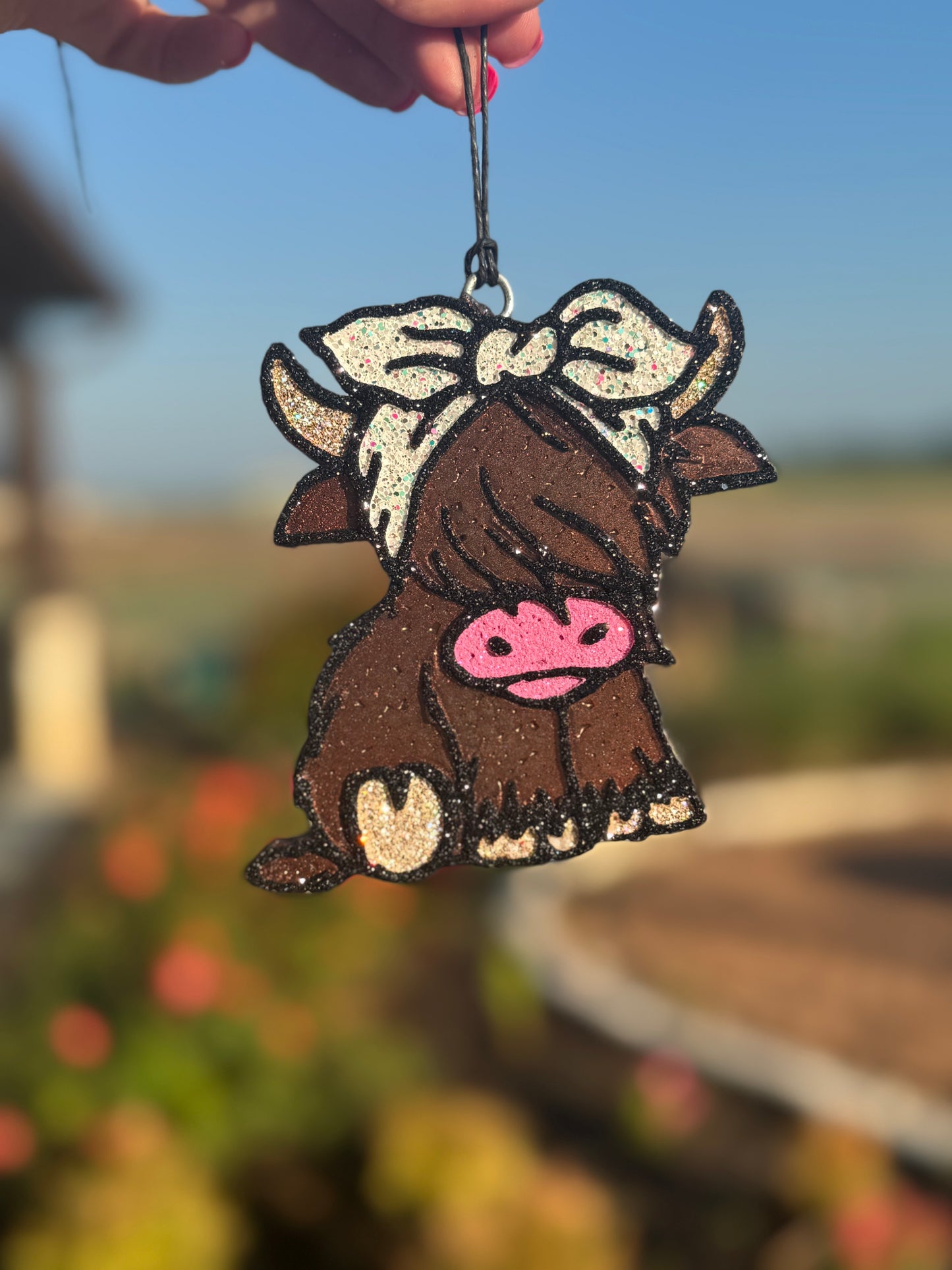 Highland Cow with Bow