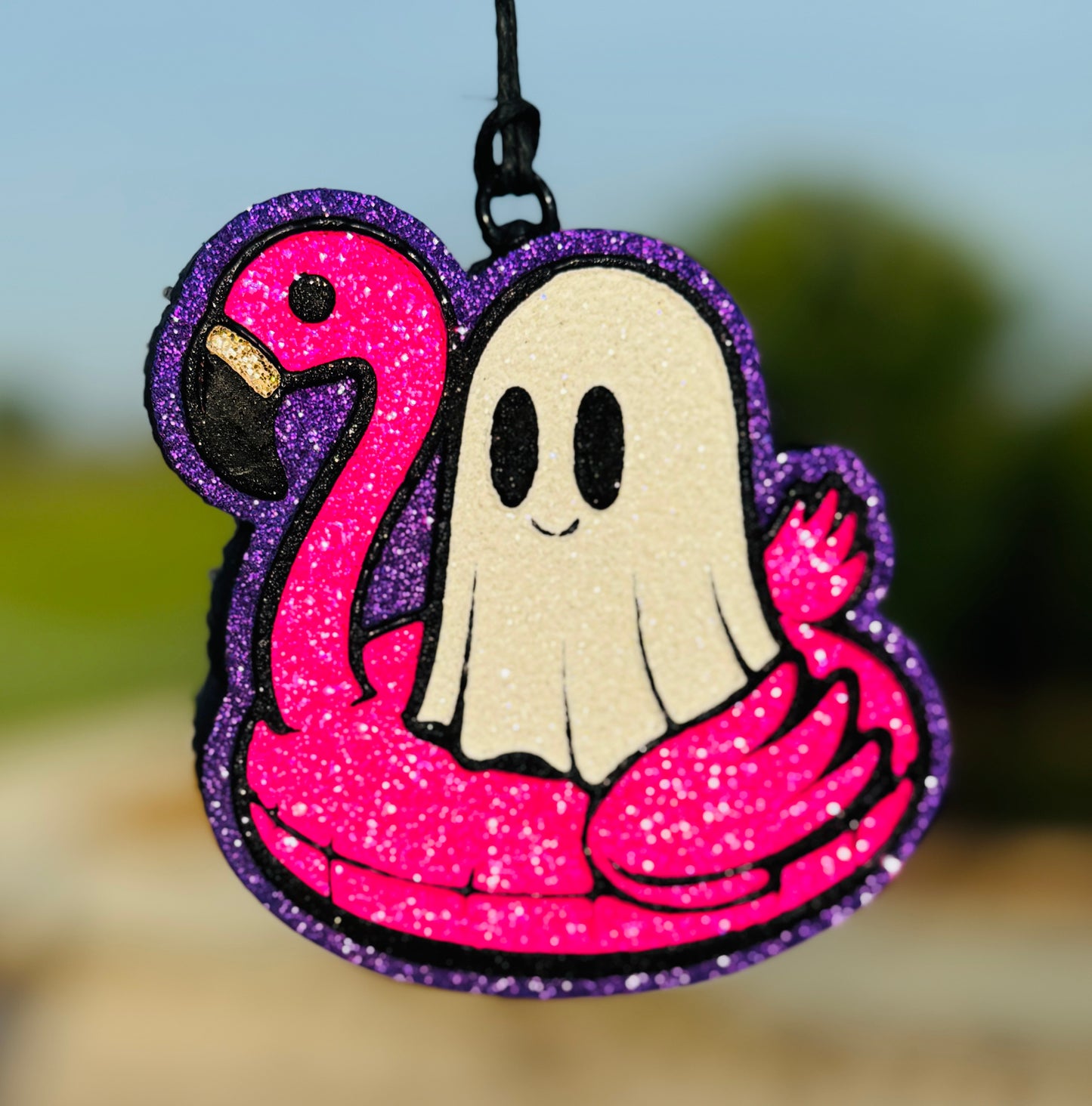 Ghost in Flamingo Floatie