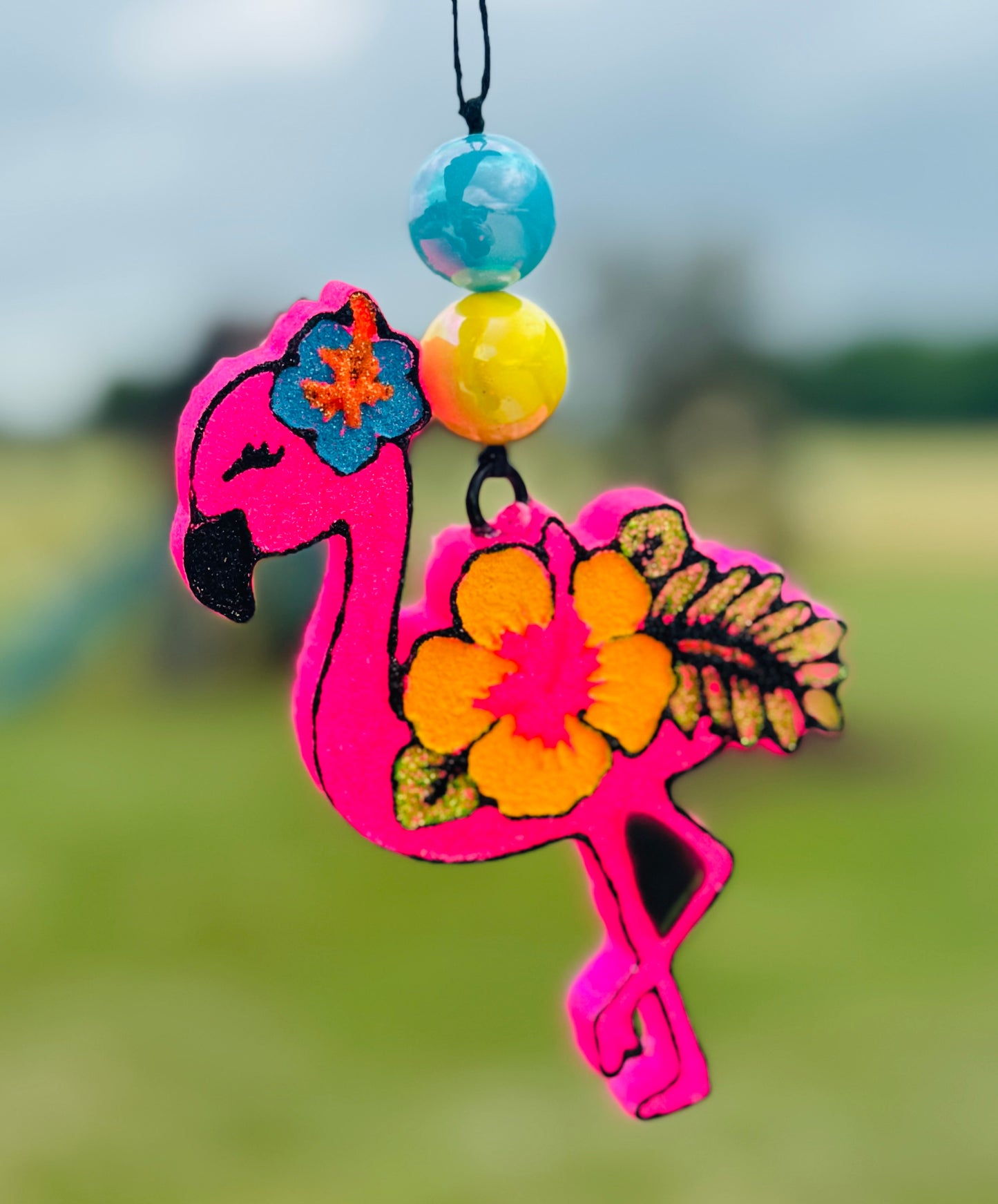 Flamingo with Hibiscus