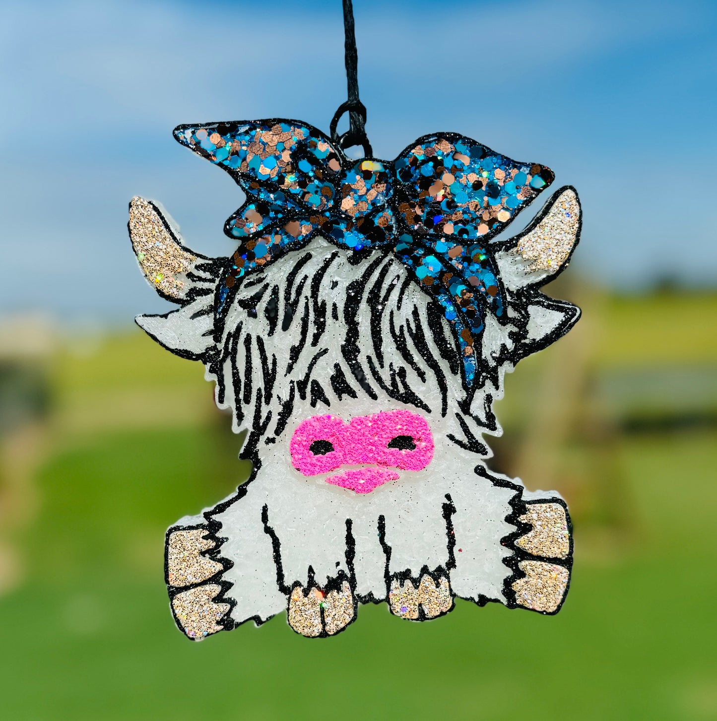 Highland Cow with Bow- Option 2