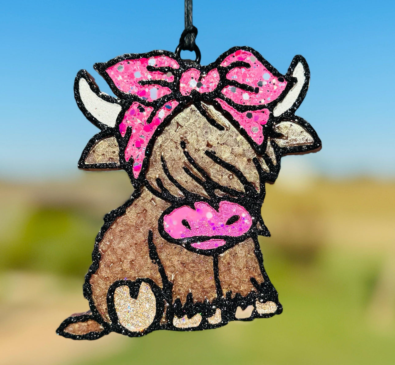 Highland Cow with Bow