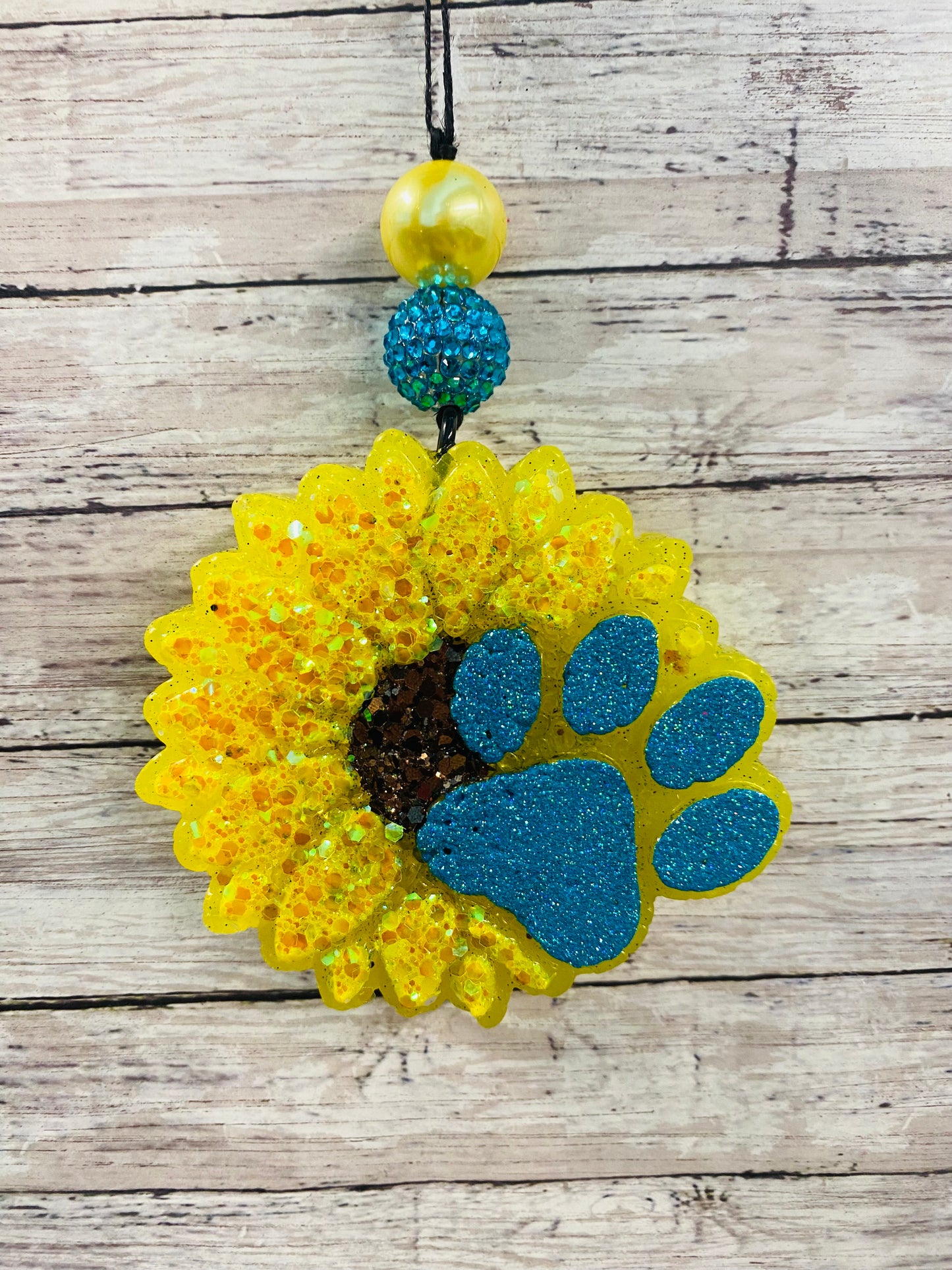 Sunflower with Dog Paw