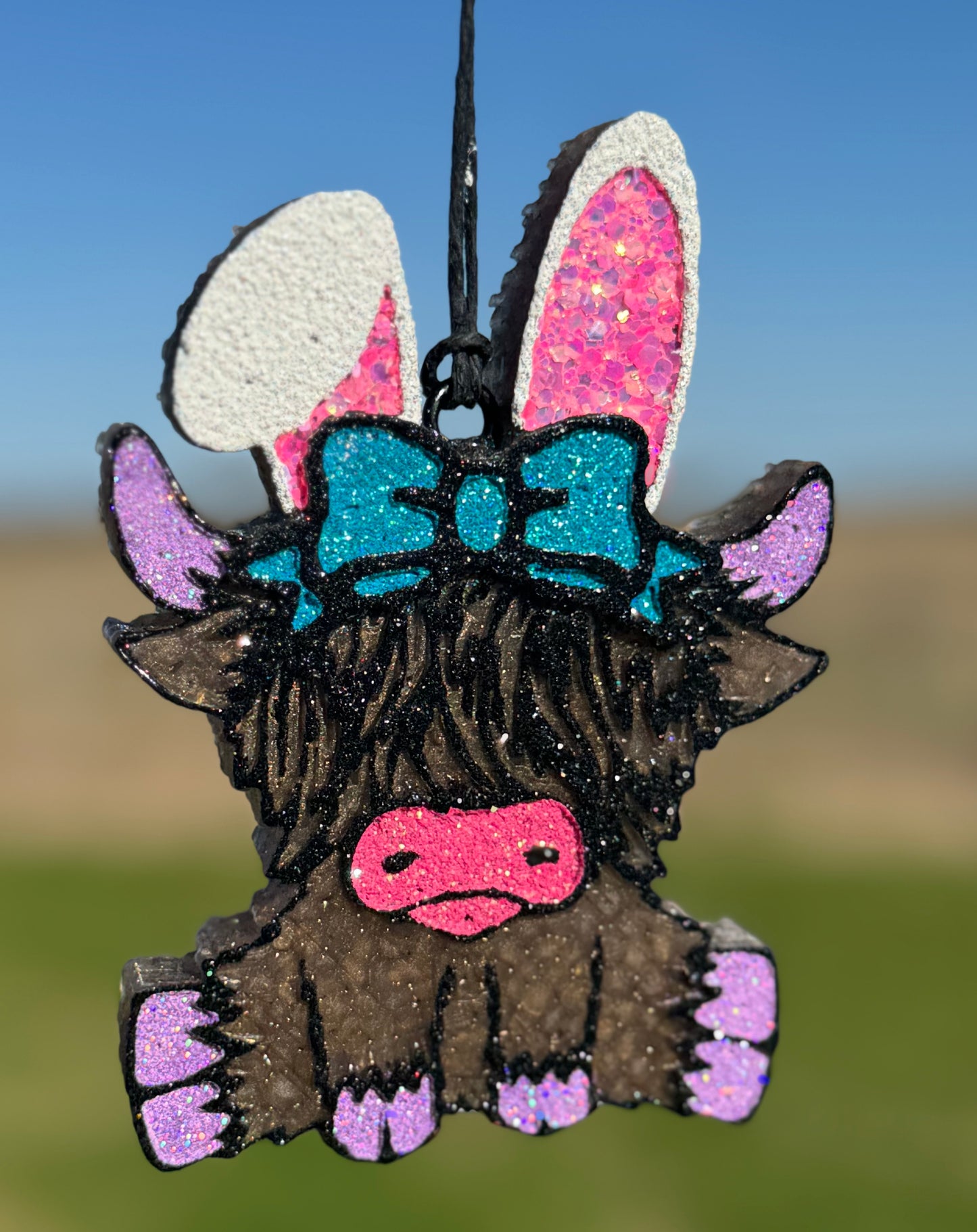 Easter Bunny Highland Cow