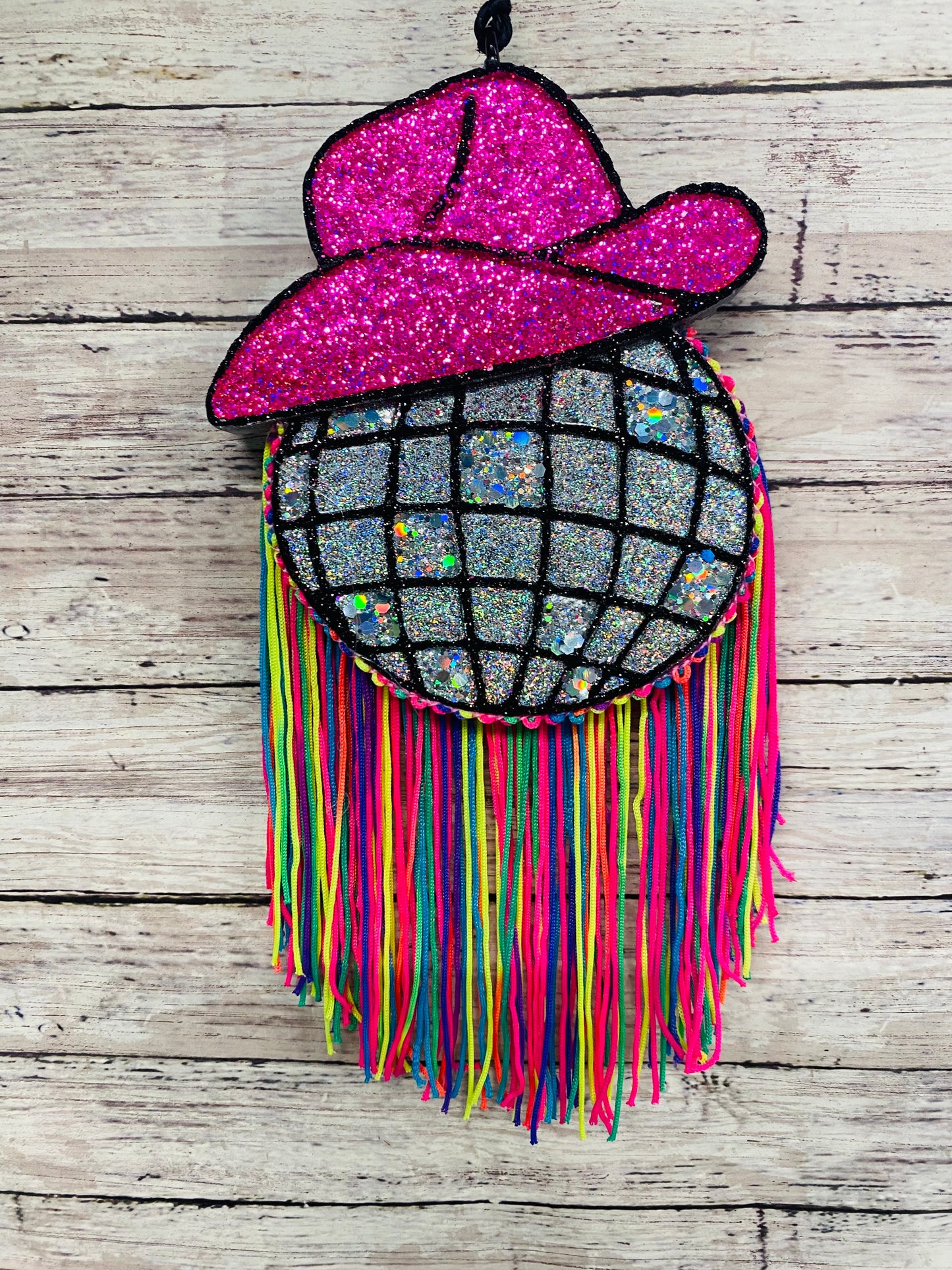 Disco Ball with Cowgirl Hat