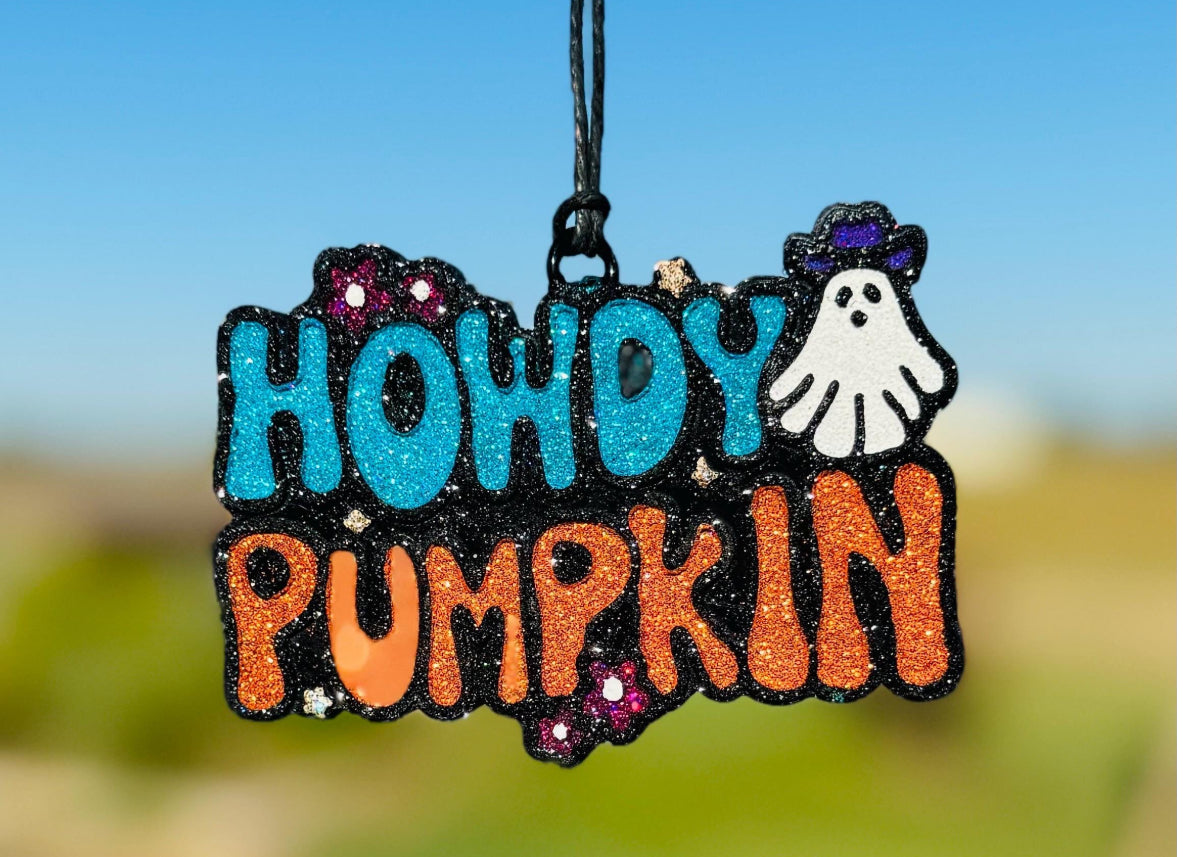 Howdy Pumpkin with Ghost
