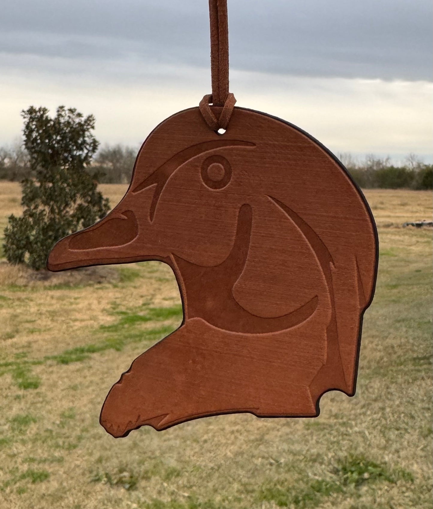 Genuine Leather Duck Car Charm