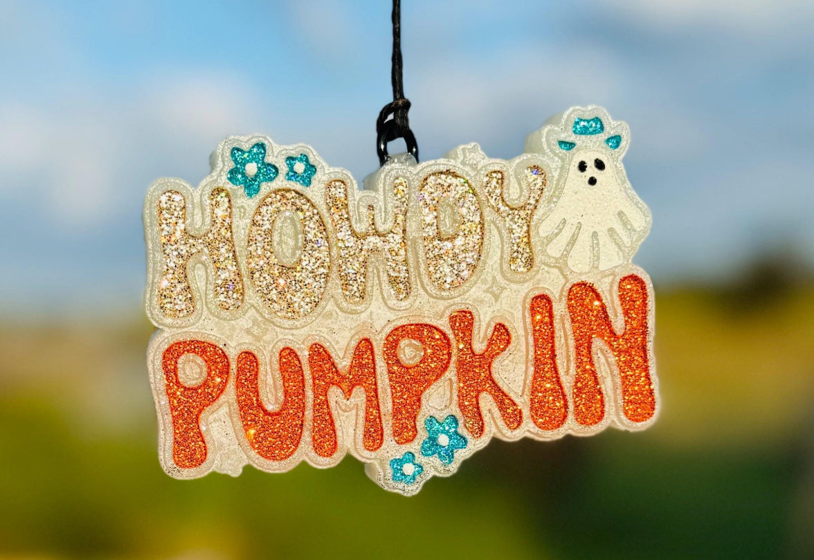 Howdy Pumpkin with Ghost