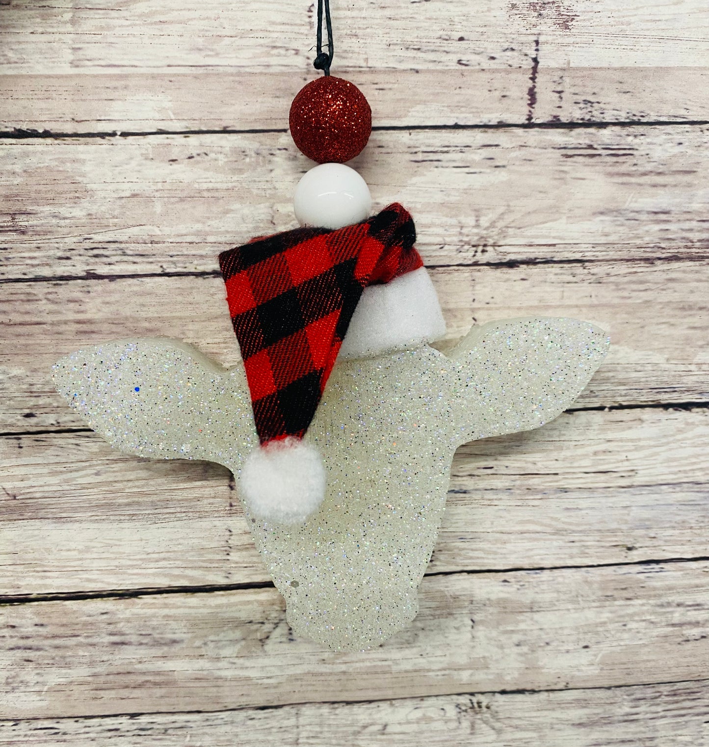 Christmas Calf with Santa Hat