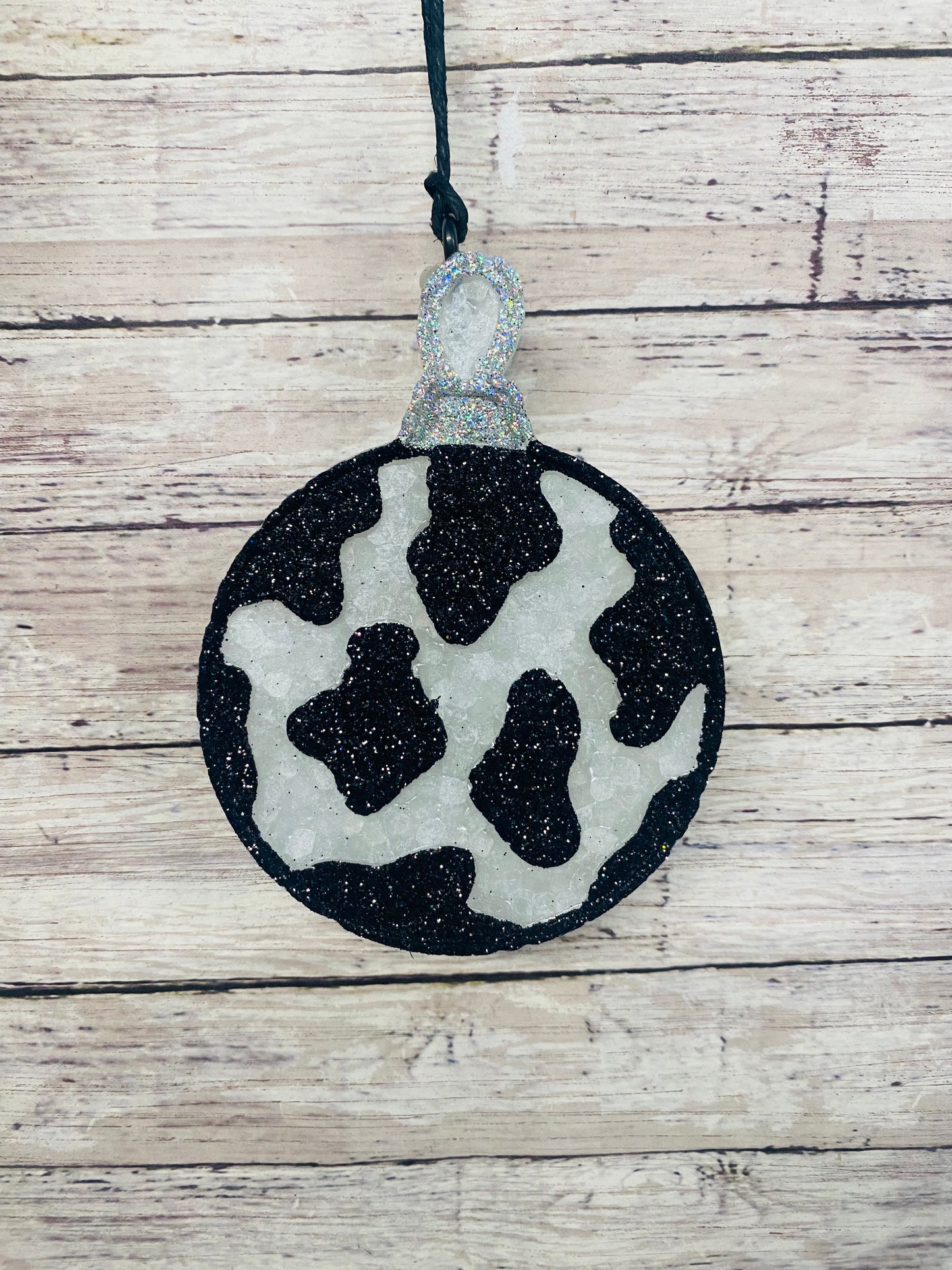 Cow Print Christmas Ornament