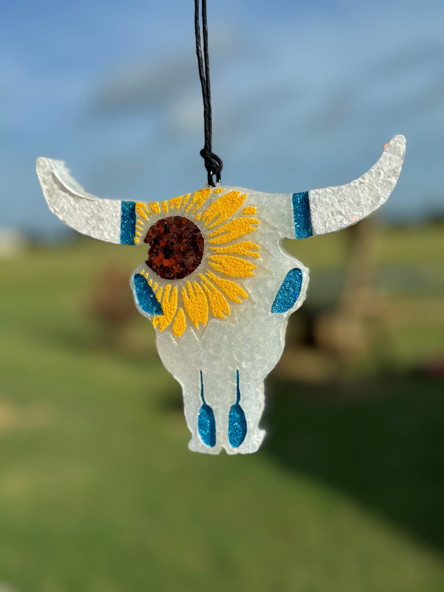 Aztec Bull (large) with Sunflower