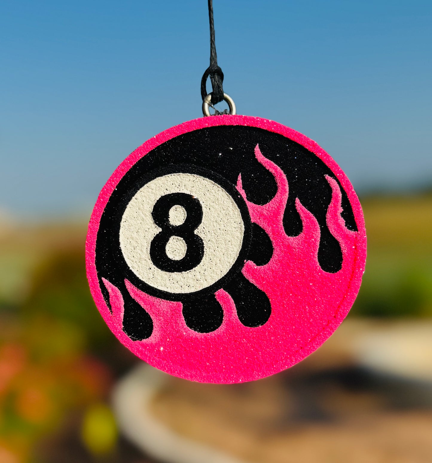 8 Ball with Flames