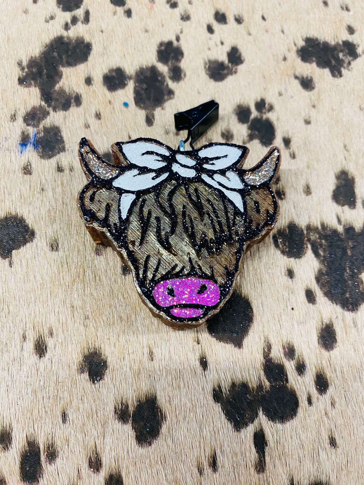 Highland Cow Vent Clip-1 clip