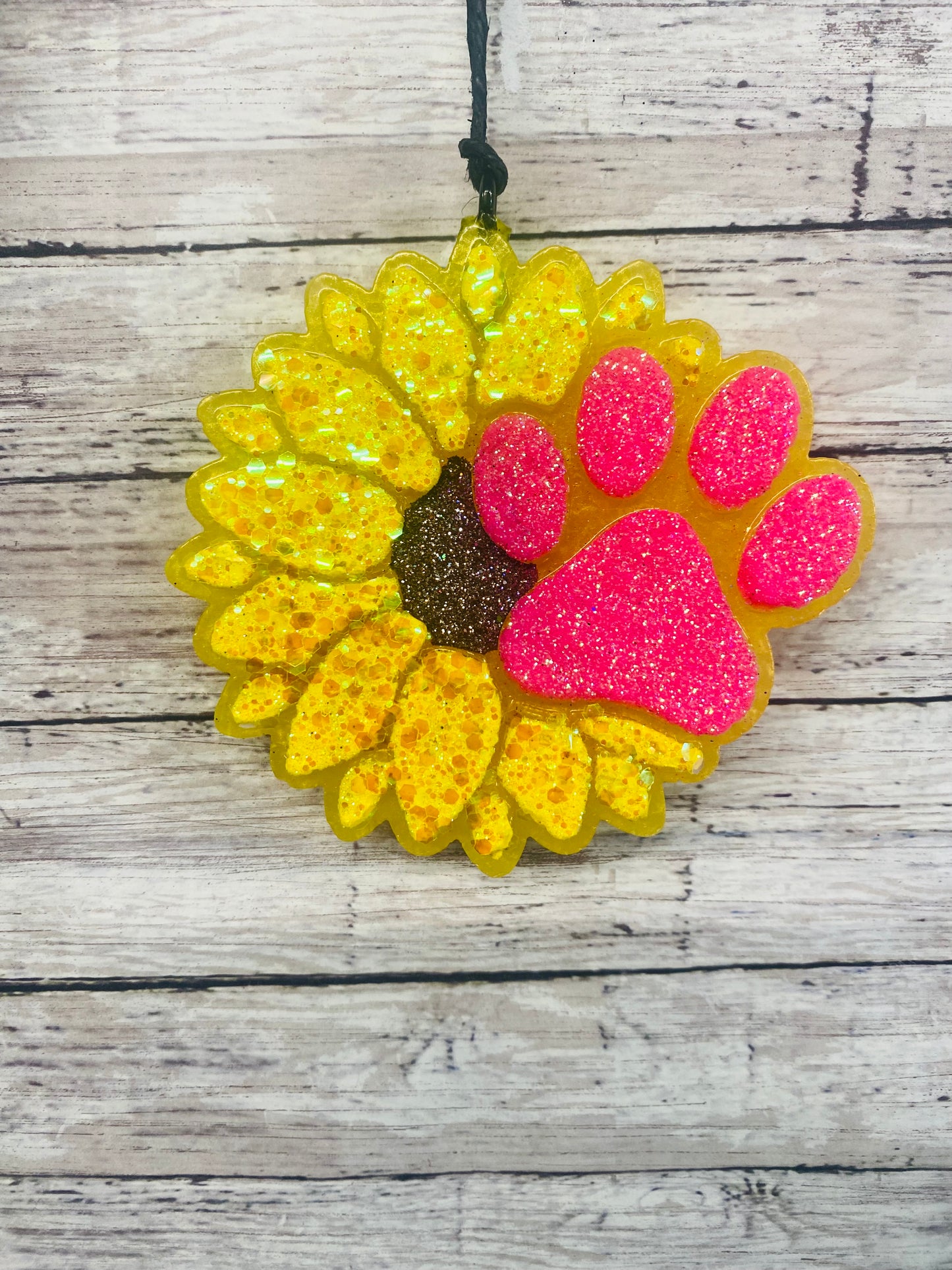 Sunflower with Dog Paw