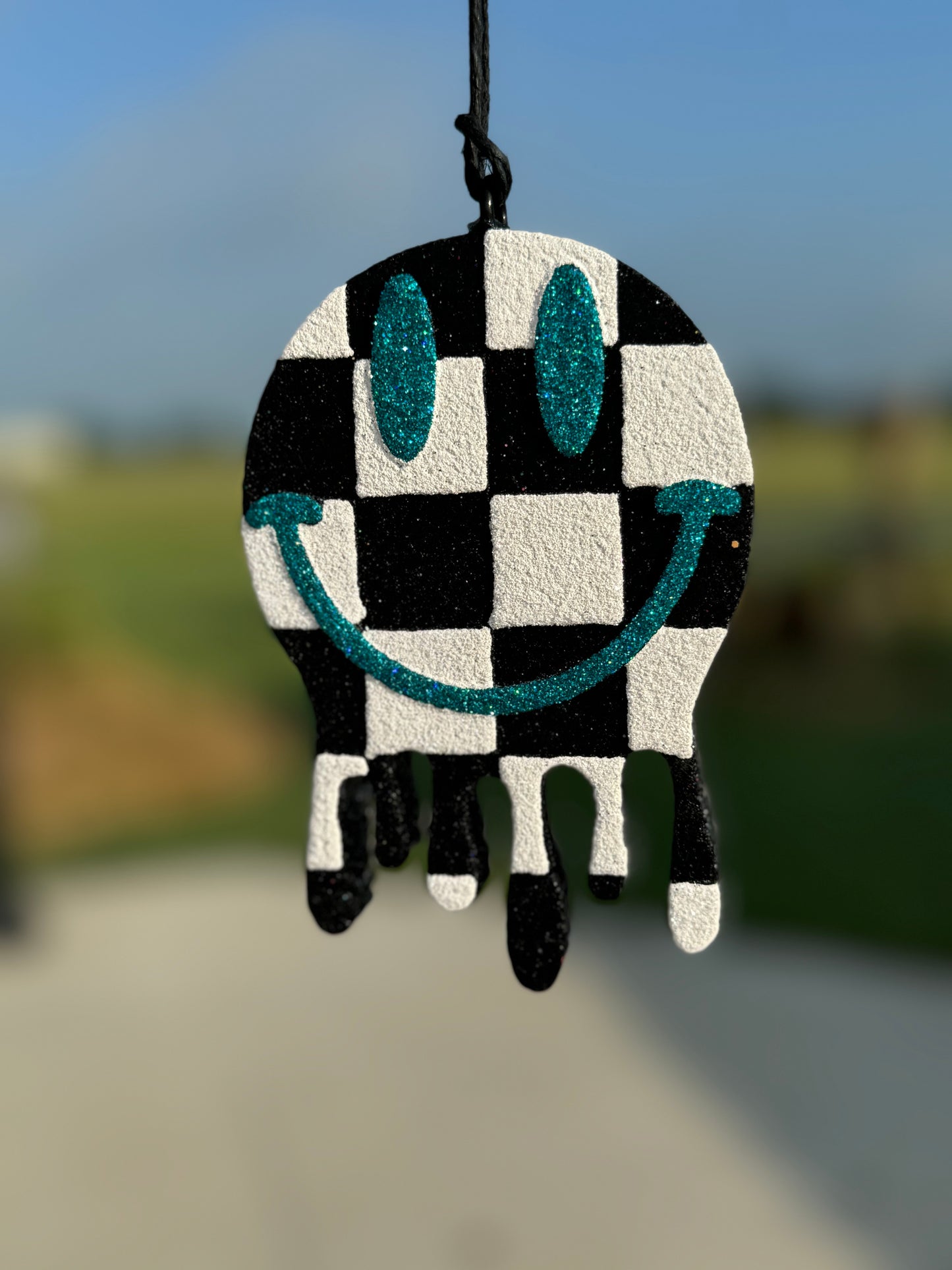Checkered Drip Smiling Face