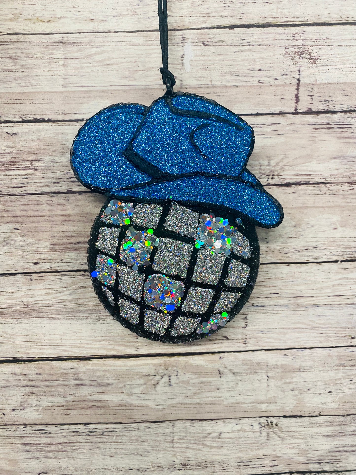 Disco Ball with Cowgirl Hat