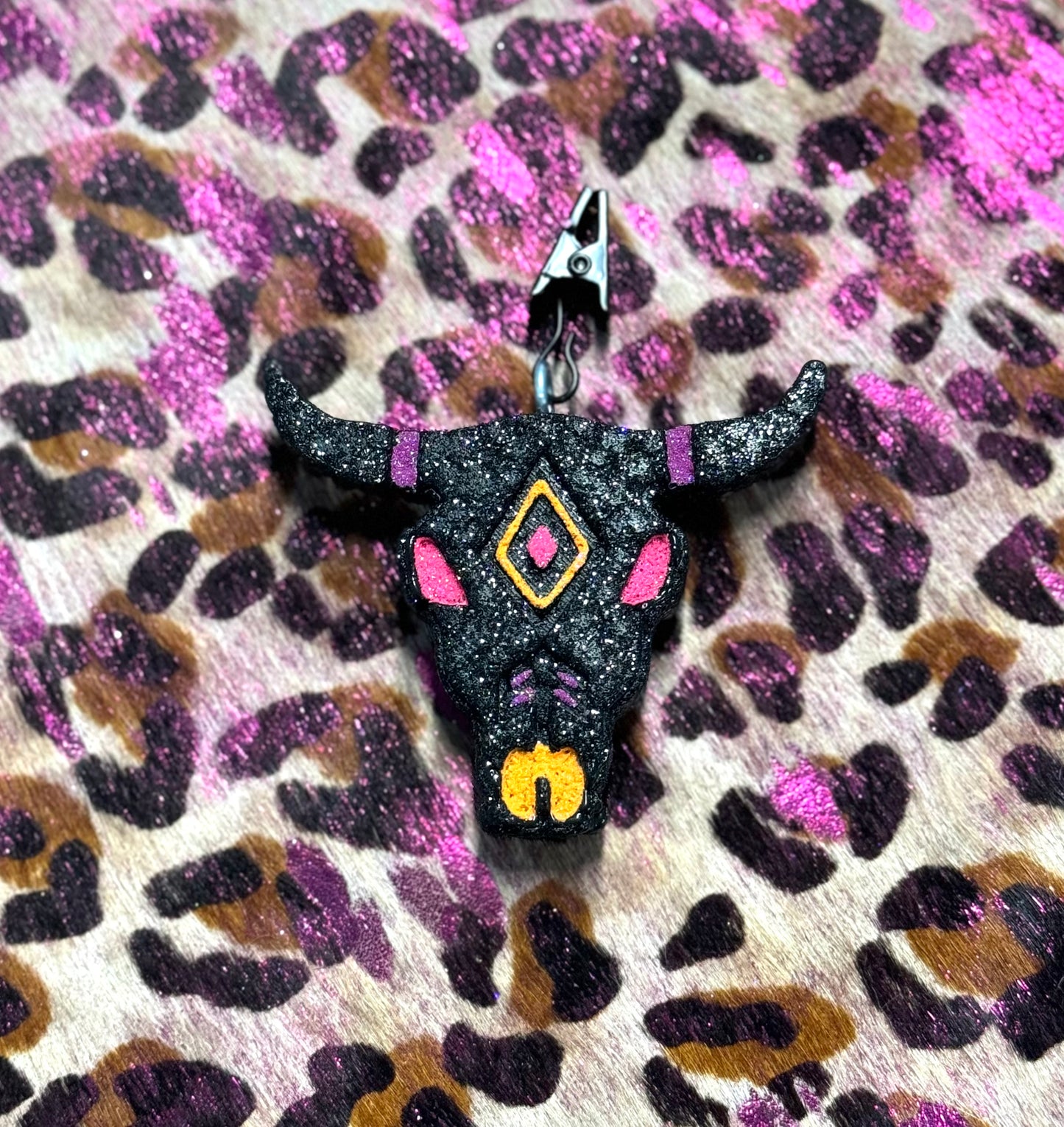 Aztec Bull Skull Vent Clip-THIS IS FOR ONLY 1 VENT CLIP
