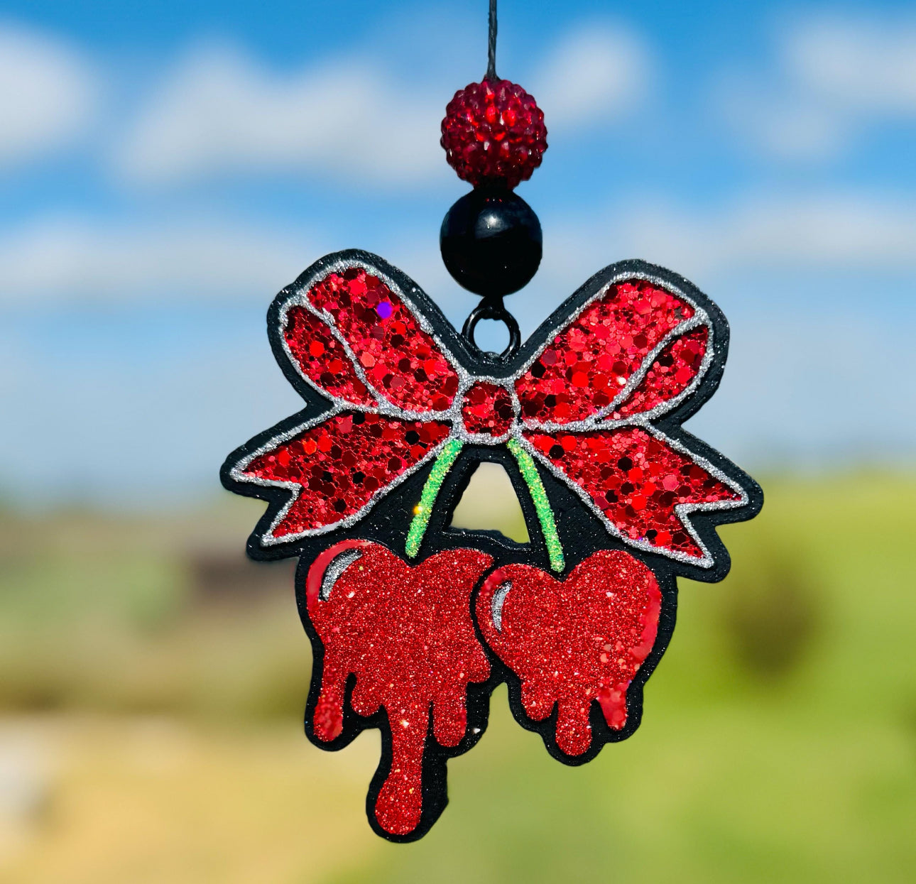 Drip Cherries with Bow
