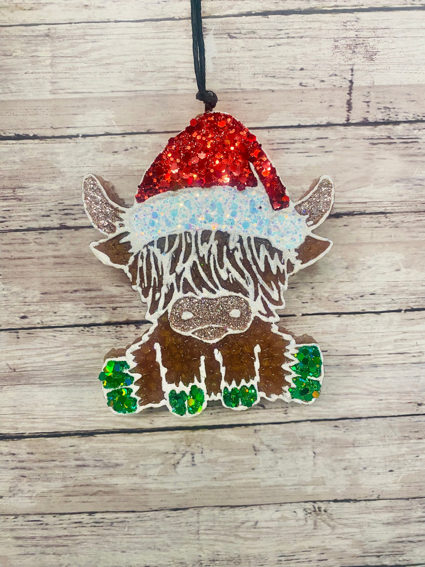 Highland with Santa Hat