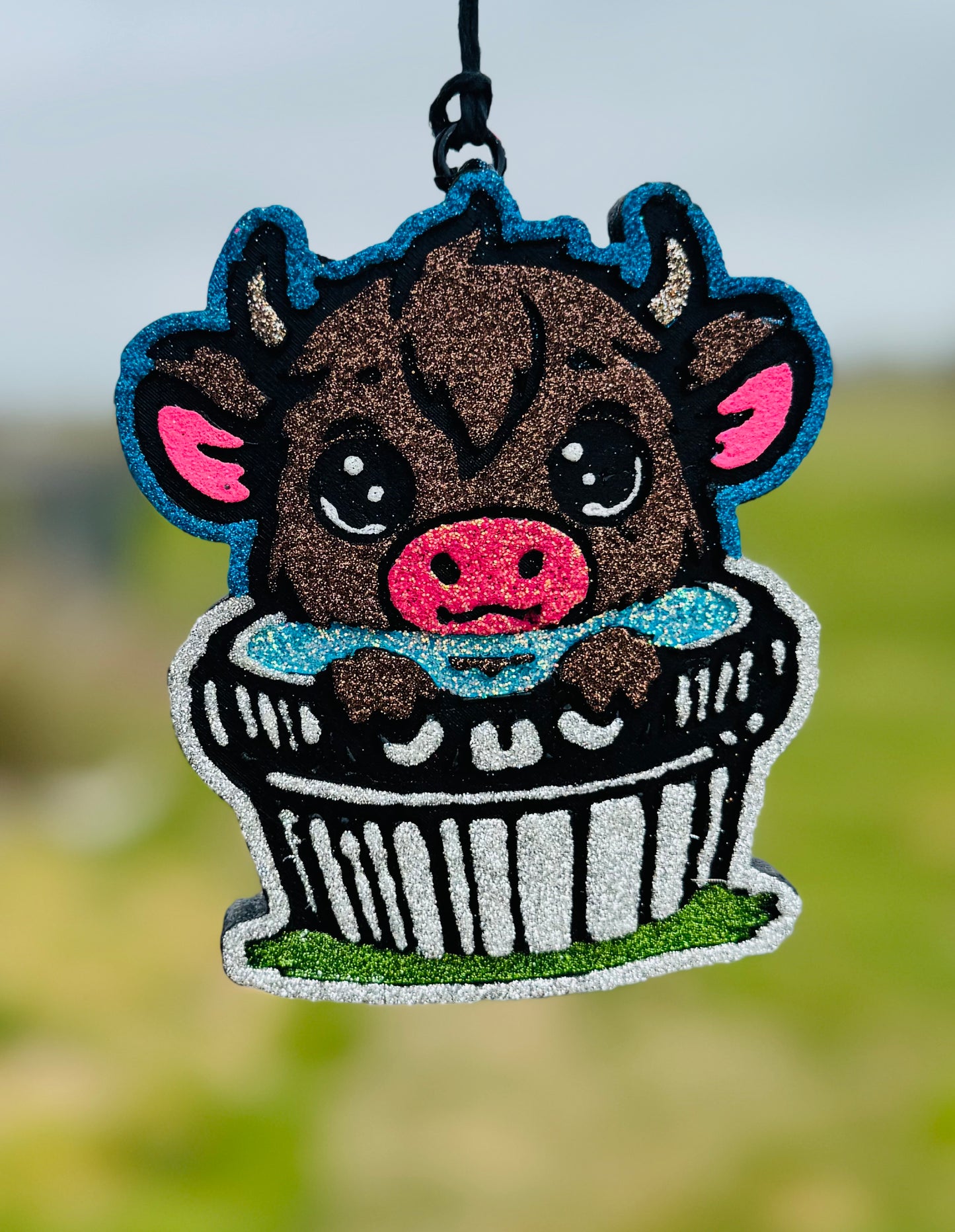 Highland Cow in Tub