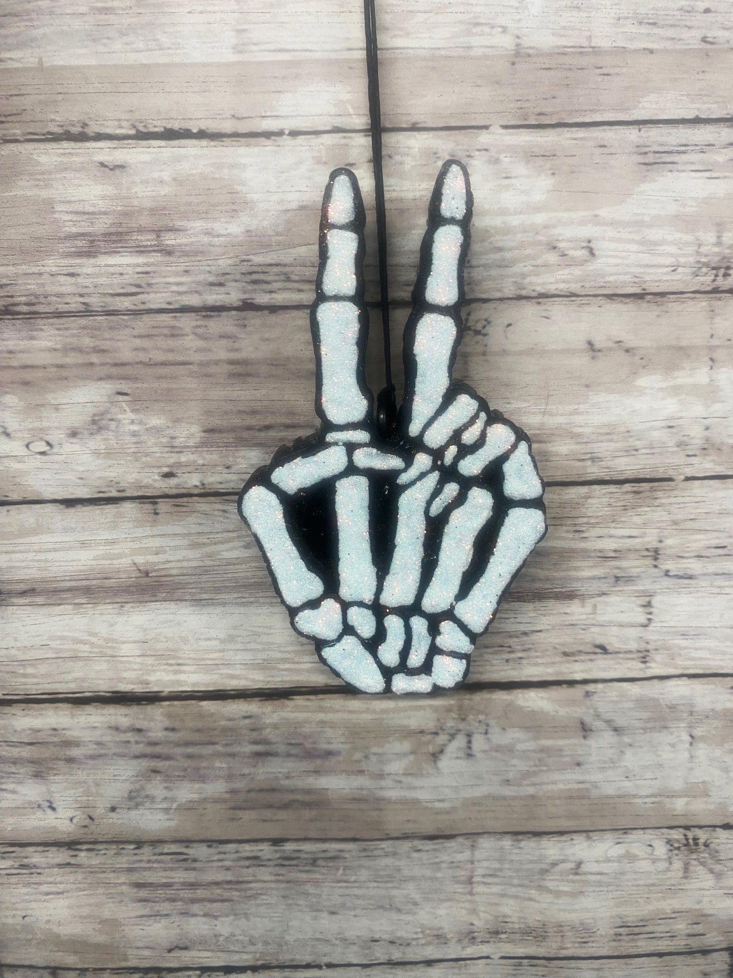 Skeleton Hand with Peace Sign