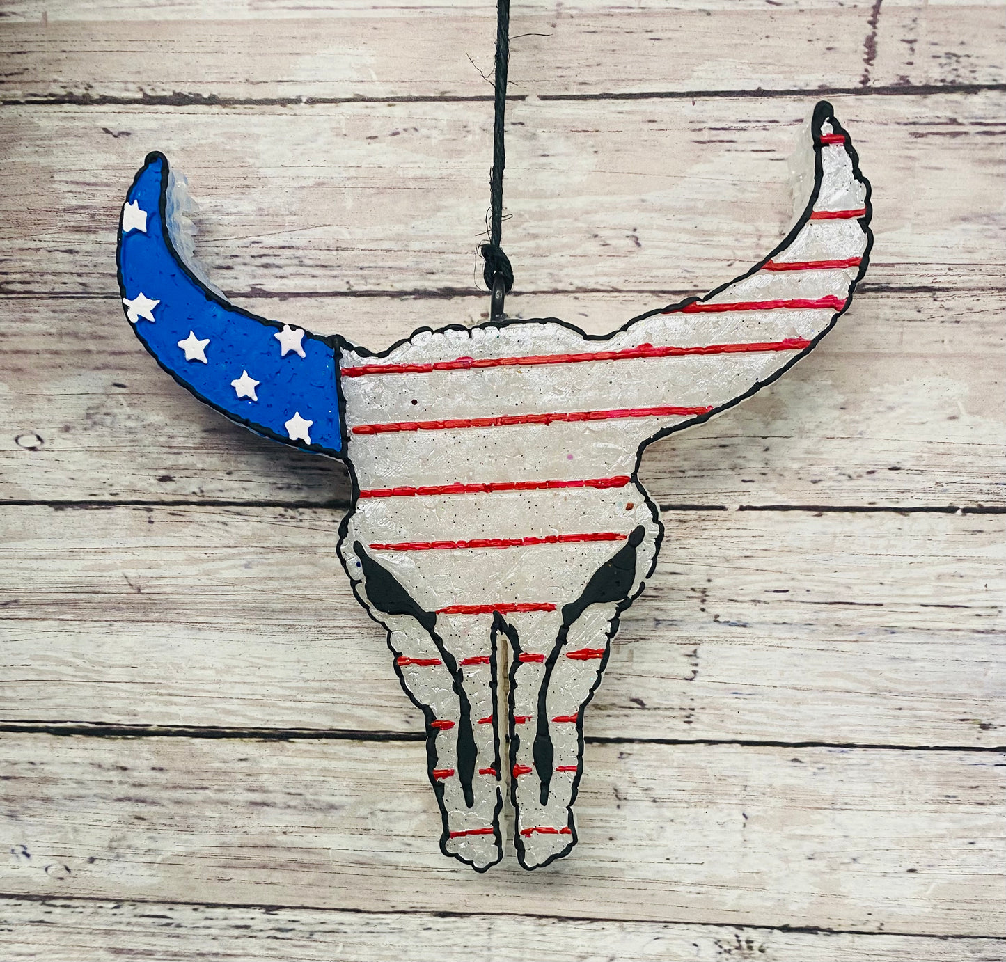 Bull with USA Flag